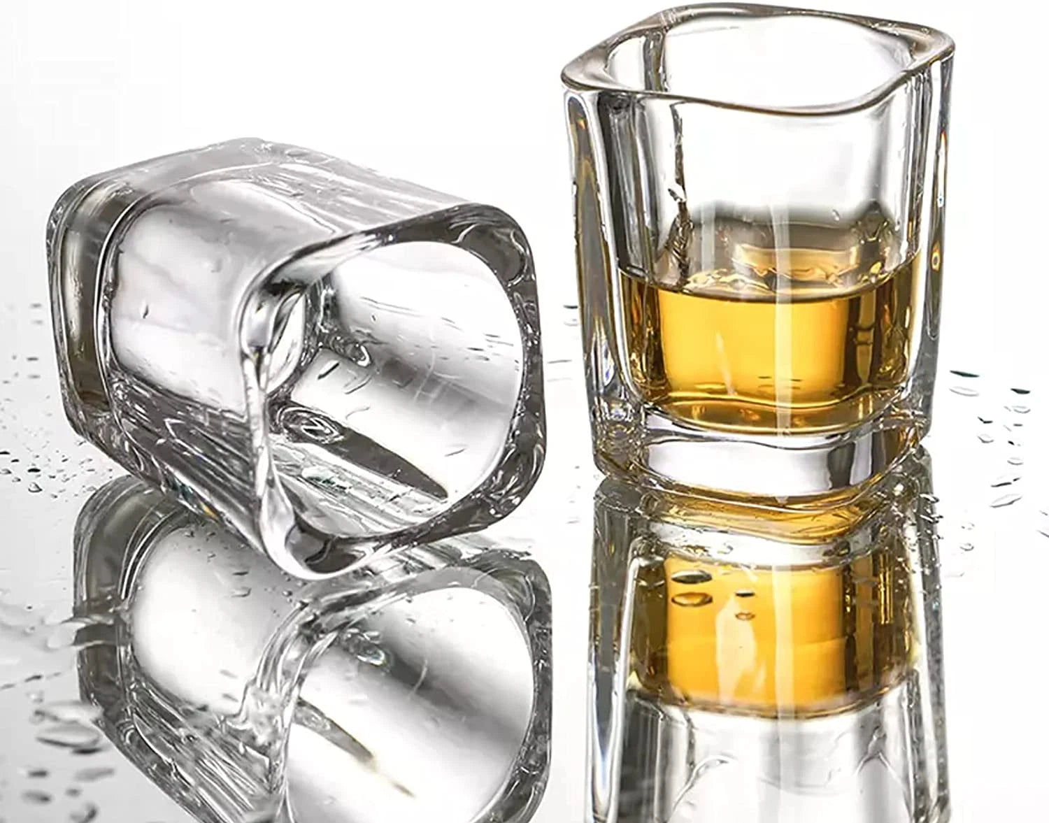 30 Pack Heavy Base Shot Glasses Bulk, 2.2 Oz Square Shot Glass Set, Clear Espres | eBay