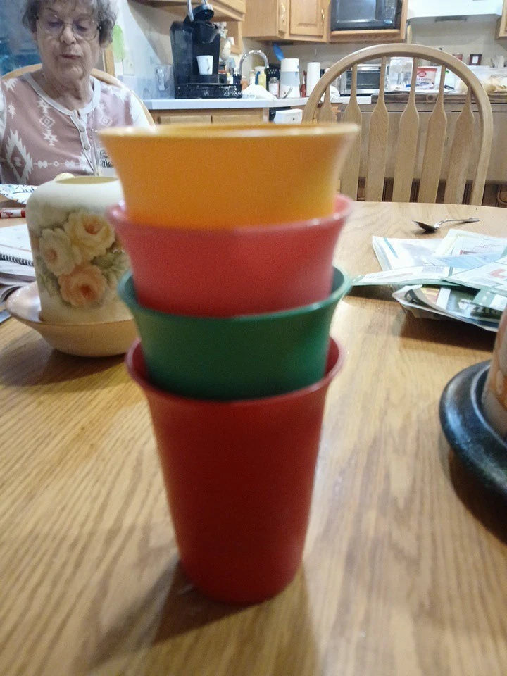 4 Vintage Tupperware 6oz Kids Stacking Bell Juice Tumblers/Cups #109 USA | eBay