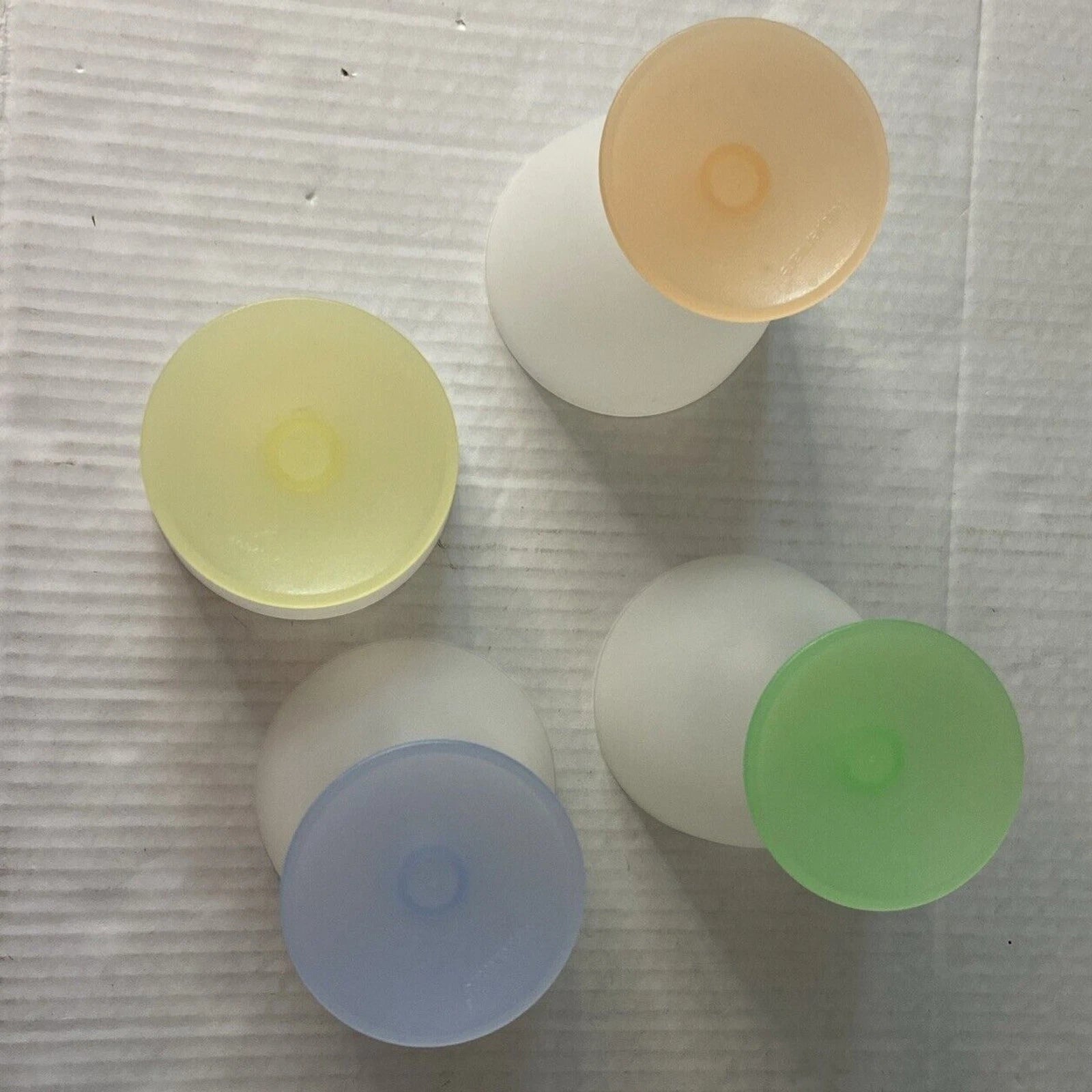 Tupperware 4 Pastel Impressions Large Wine Glasses Dessert Cups 4094B Vintage | eBay