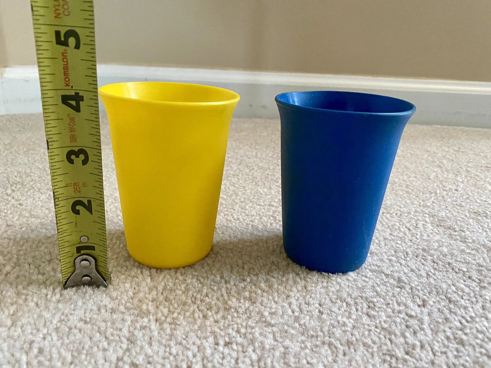 Vintage Tupperware Bell Tumblers Cups 6 Oz Yellow And Blue - Set of 2 | eBay