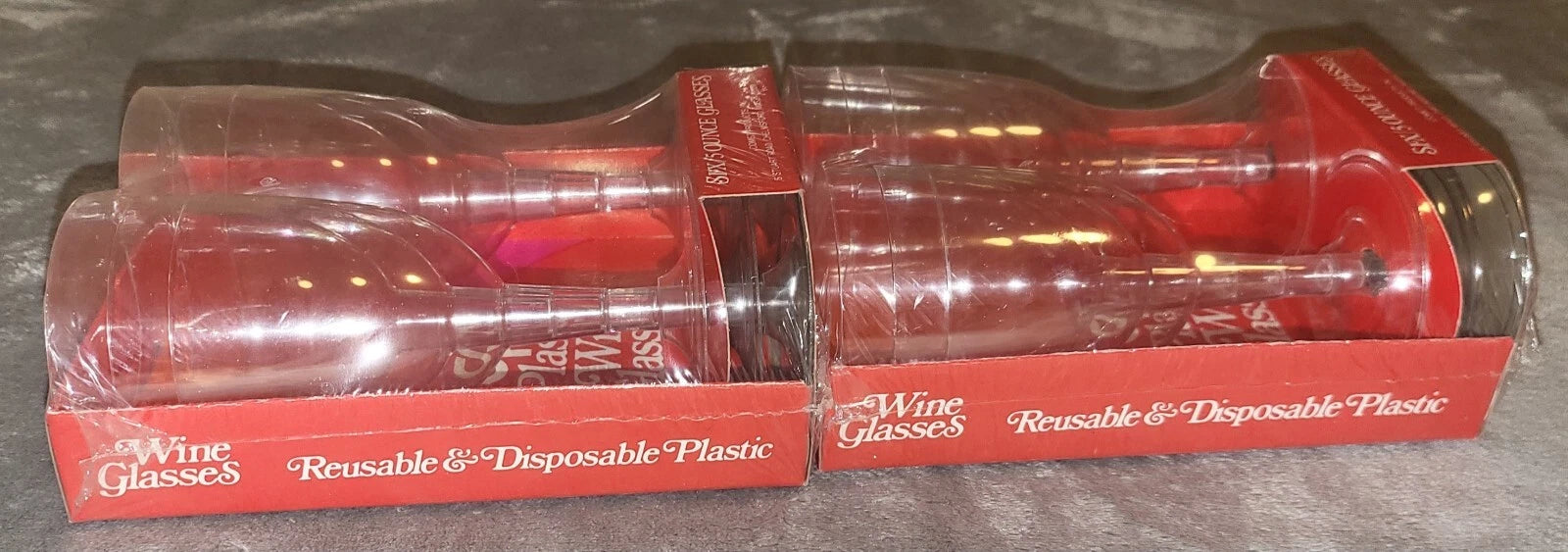 Vintage COMET Classicware 2 Sets of Six 5 Ounce Elegant Plastic Wine Glasses NEW | eBay