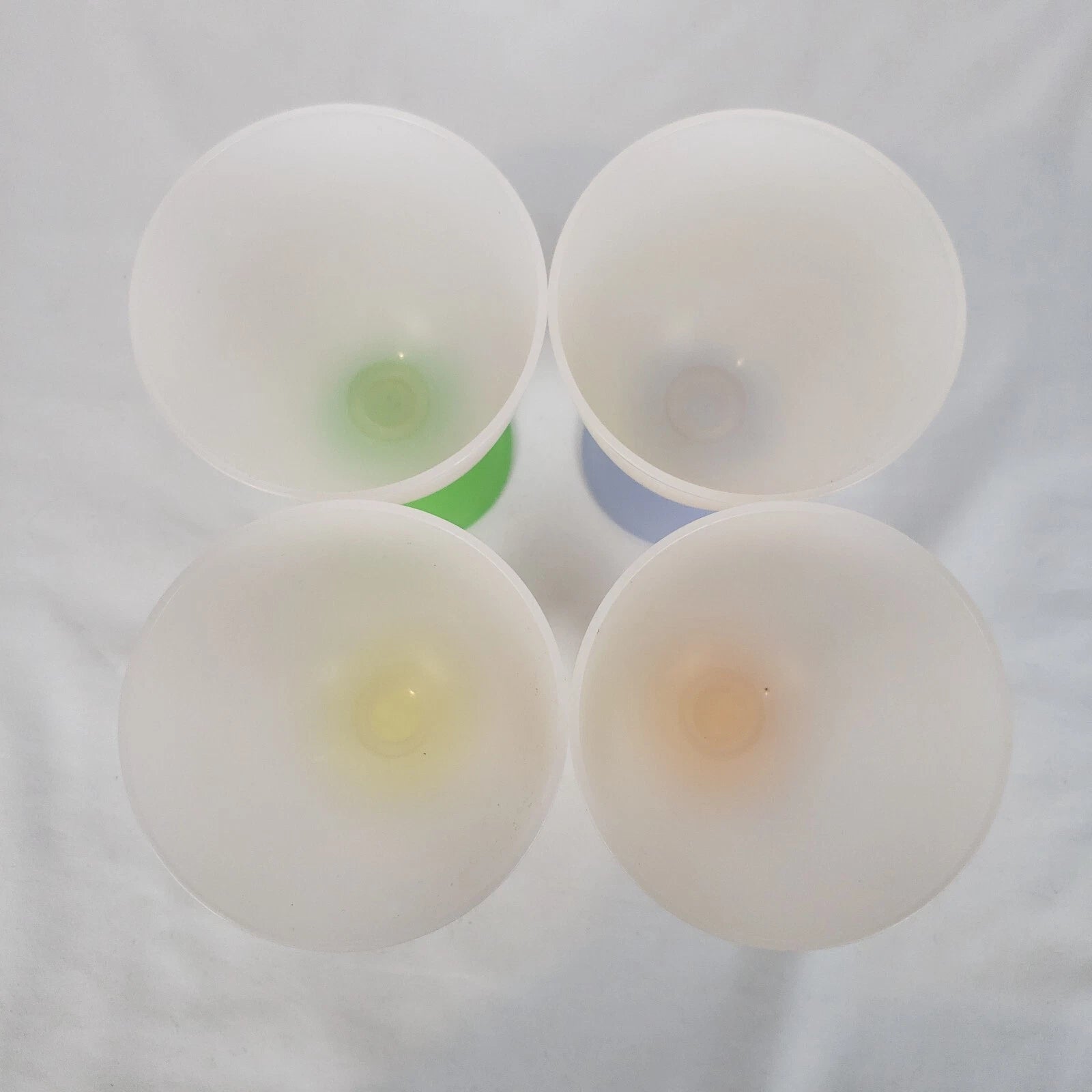 Tupperware 4 Pastel Impressions Large Wine Glasses Dessert Cups 4094B-6 Vintage | eBay