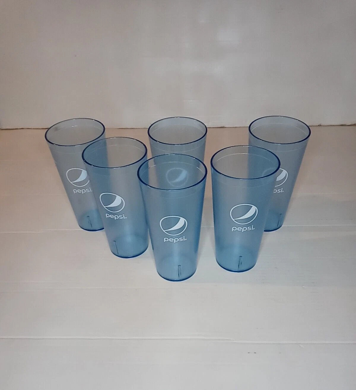 New Pepsi Cola Restaurant Ice Blue Plastic Tumblers Cups Glasses 32oz | eBay