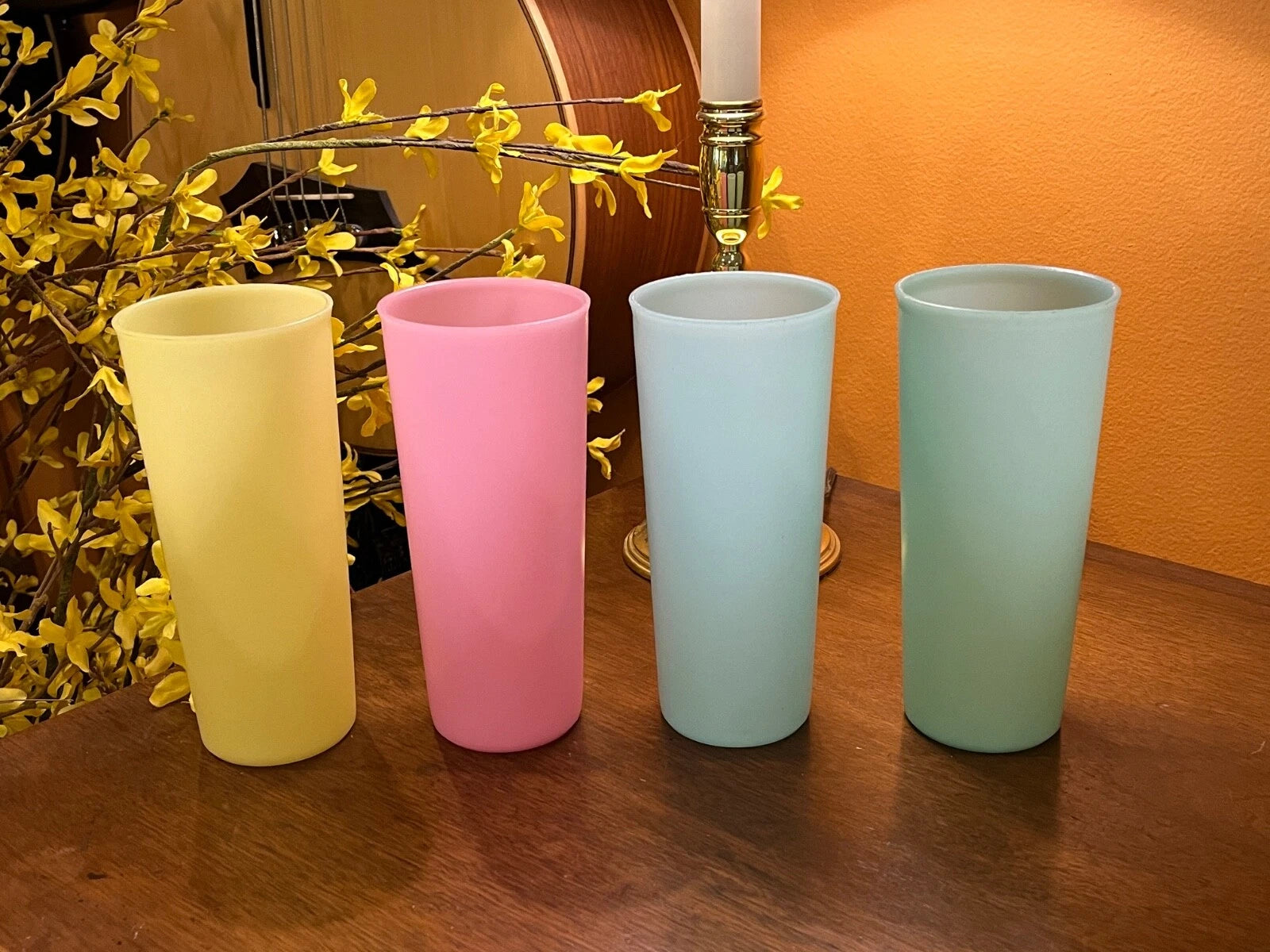 Vintage Tupperware 16 oz Pastel Tumblers #107 Set of Four | eBay