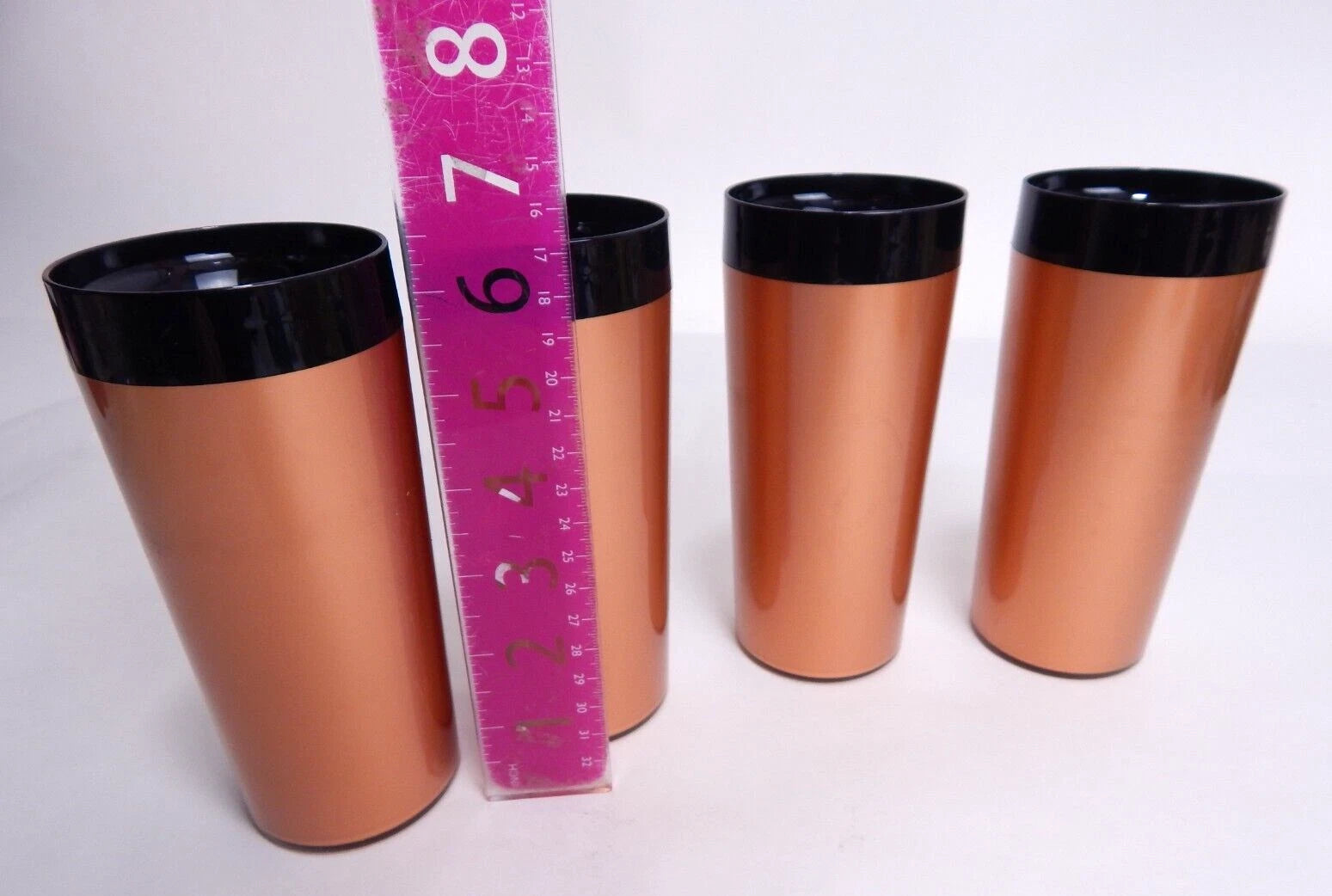 Vintage Lot Of 4 Black & Gold 12 Oz. NFC Insulated Tumblers Cups 6 1/2” Tall | eBay