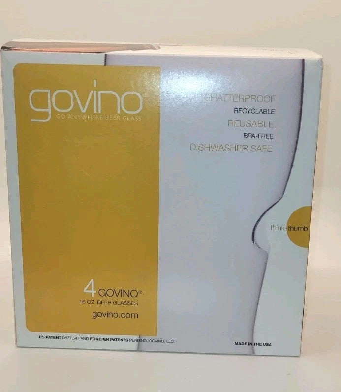 Govino 16 OZ Go Anywhere Beer Glasses 4 PACK Shatterproof BPA Free Made in USA | eBay
