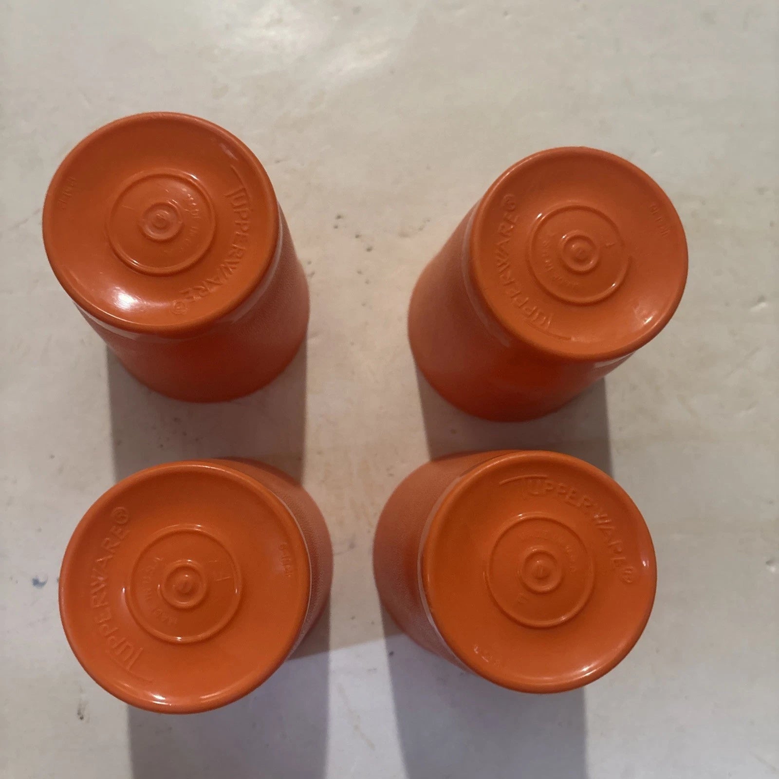 Vintage Tupperware 6oz Orange Juice Cup Tumblers #1251 Set Of 4 | eBay