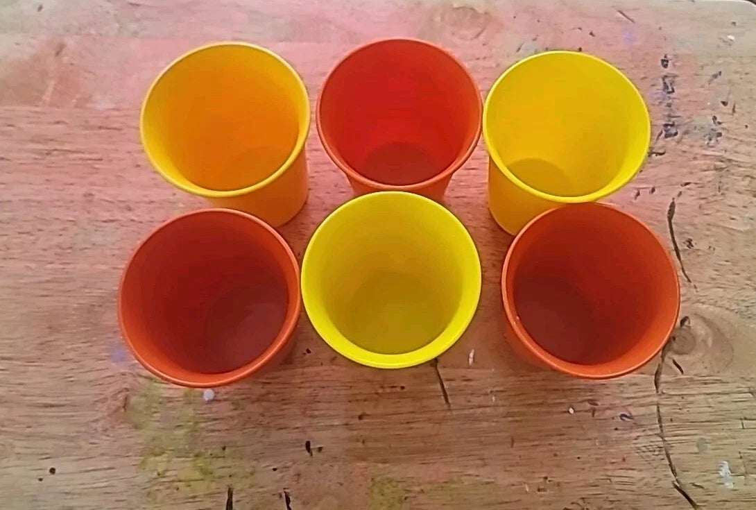 Set of 6 Vintage Tupperware Classic Kids Bell Tumblers 7oz Cups | eBay