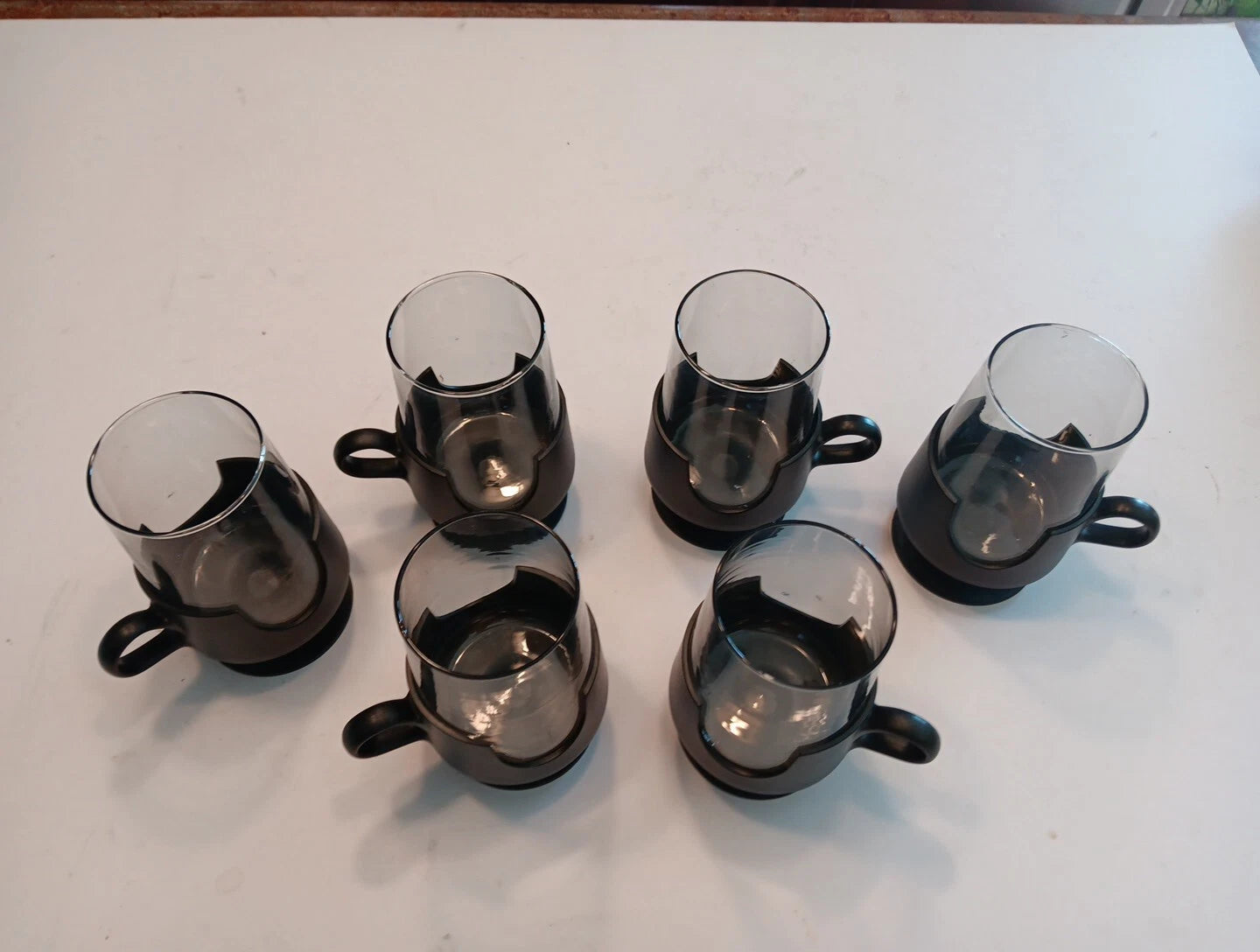 Vintage Corningware, Glas-Snap, 12oz Glasses With Snap-On Bases Set of 6 Mugs | eBay