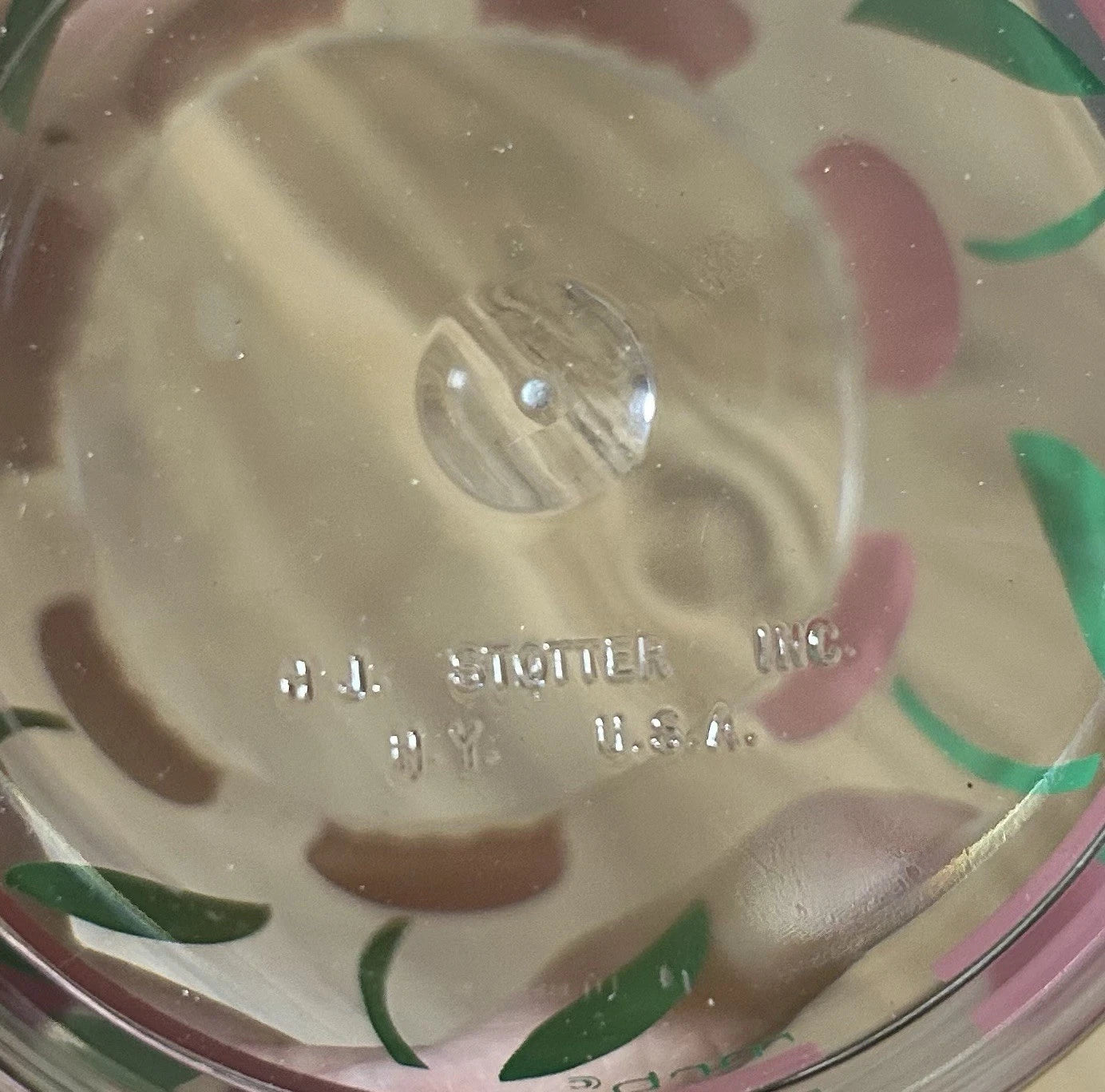 Vintage H J Stotter Set Of 6 Acrylic Tumblers Dark Pink Tulips Original Box | eBay