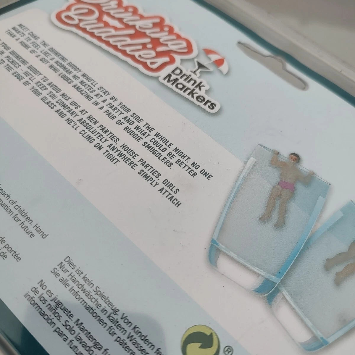 The Original Drinking Buddies Drink Markers Set of 6 Cocktail Hunks NEW Sealed | eBay