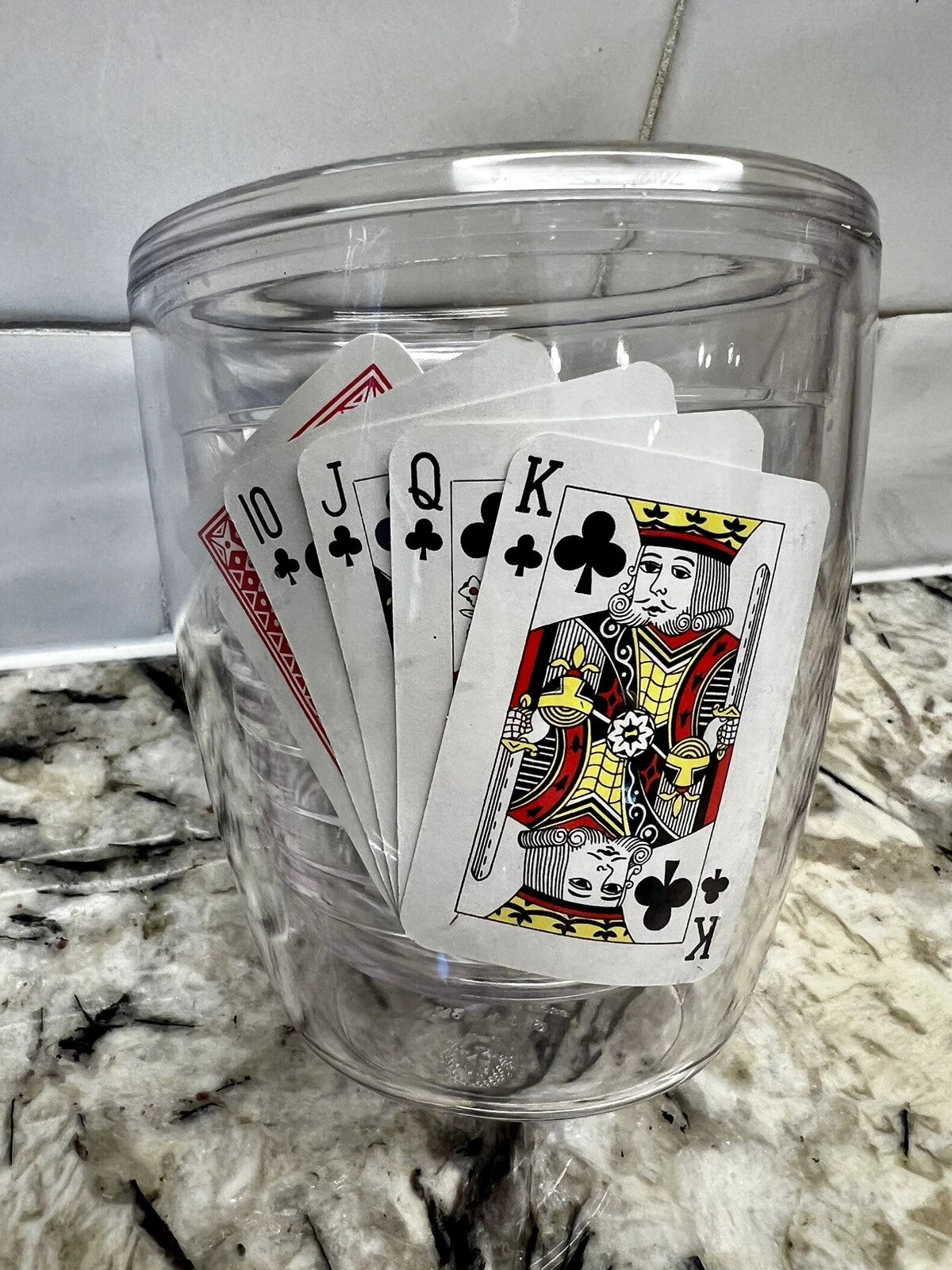 6 VTG NEW Insulated Clear Acrylic Bar Tumblers Interpur Poker Cards Hong Kong | eBay