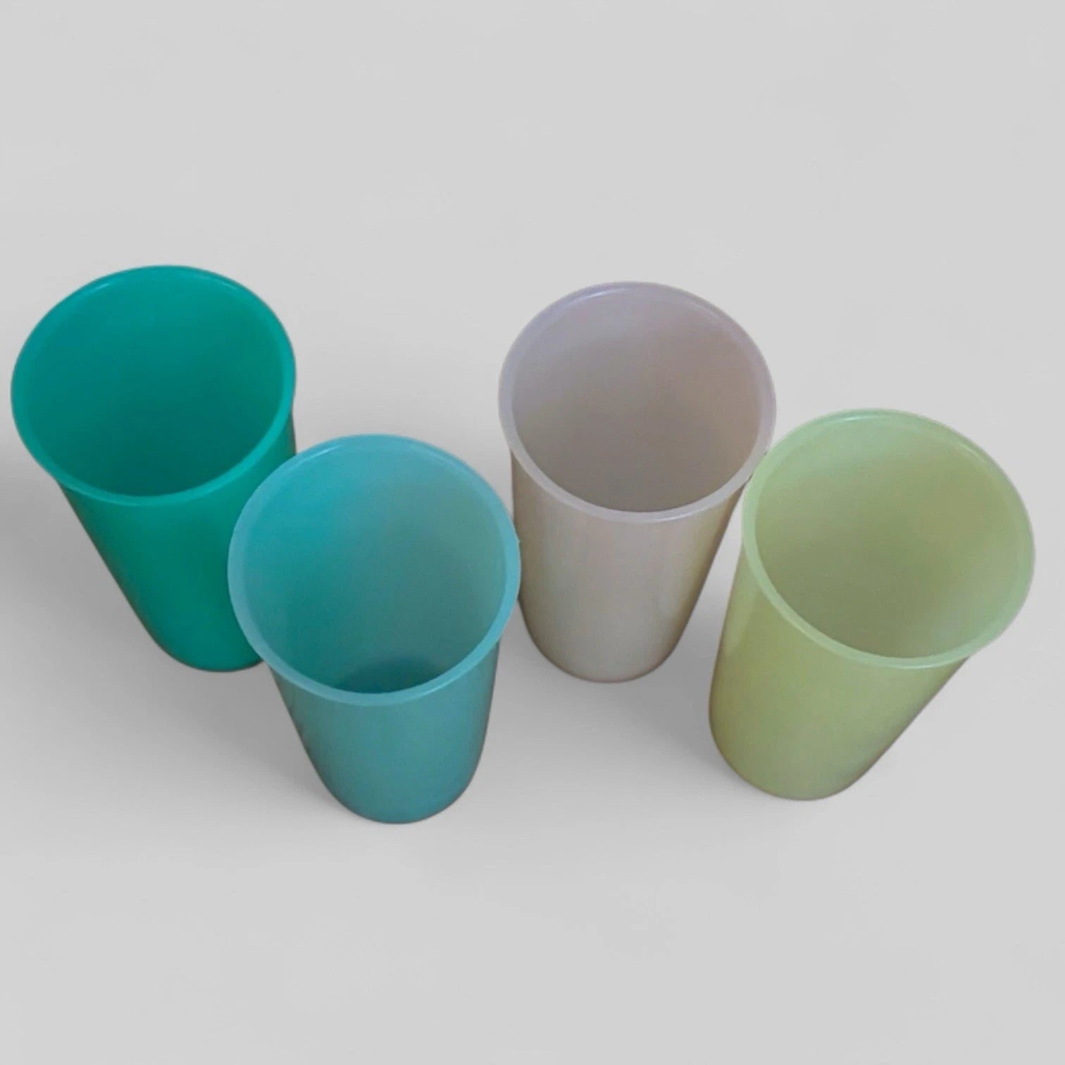 Vintage Made In USA Set of 4 Tupperware Stackable Pastel Juice Cups 6 oz. | eBay