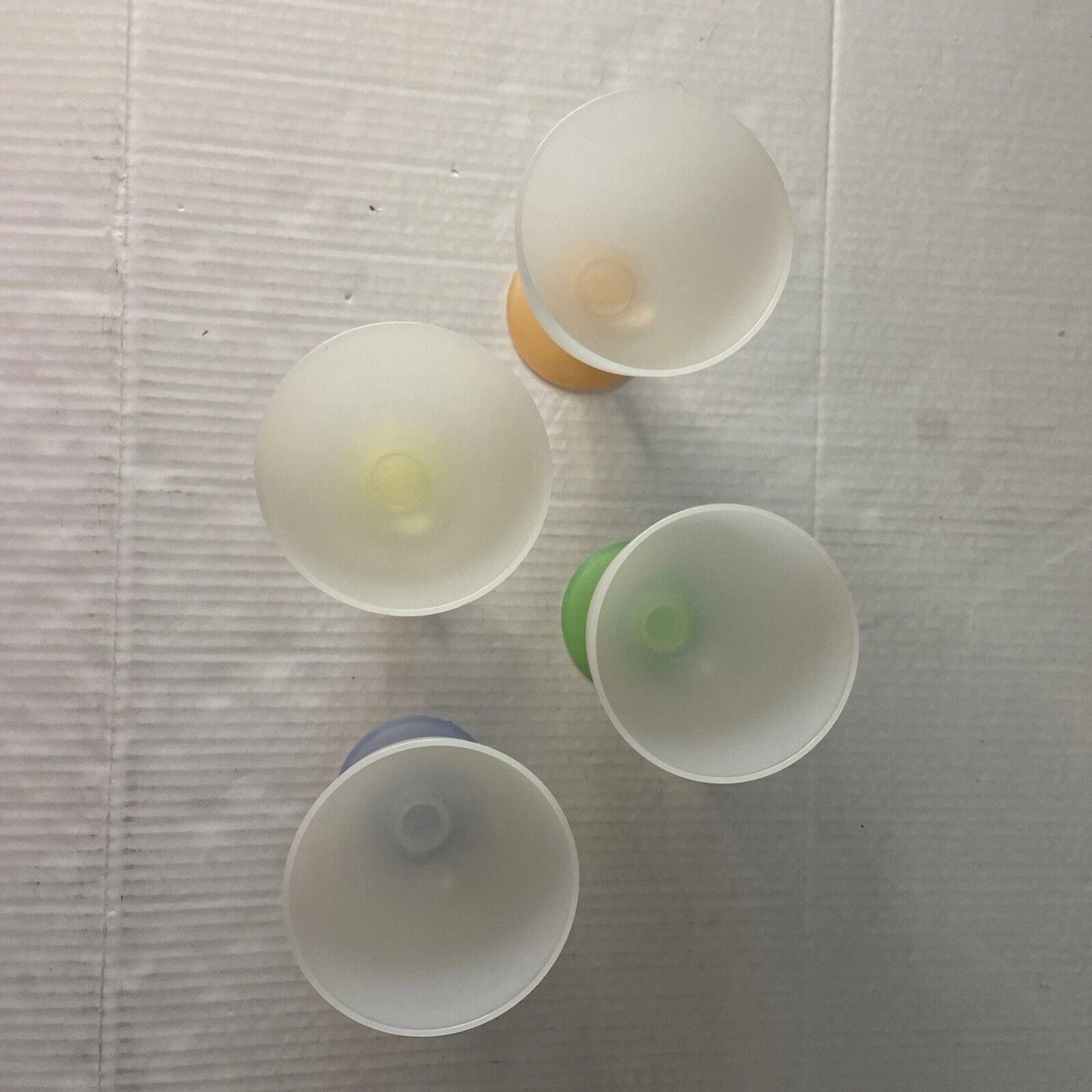 Tupperware 4 Pastel Impressions Large Wine Glasses Dessert Cups 4094B Vintage | eBay