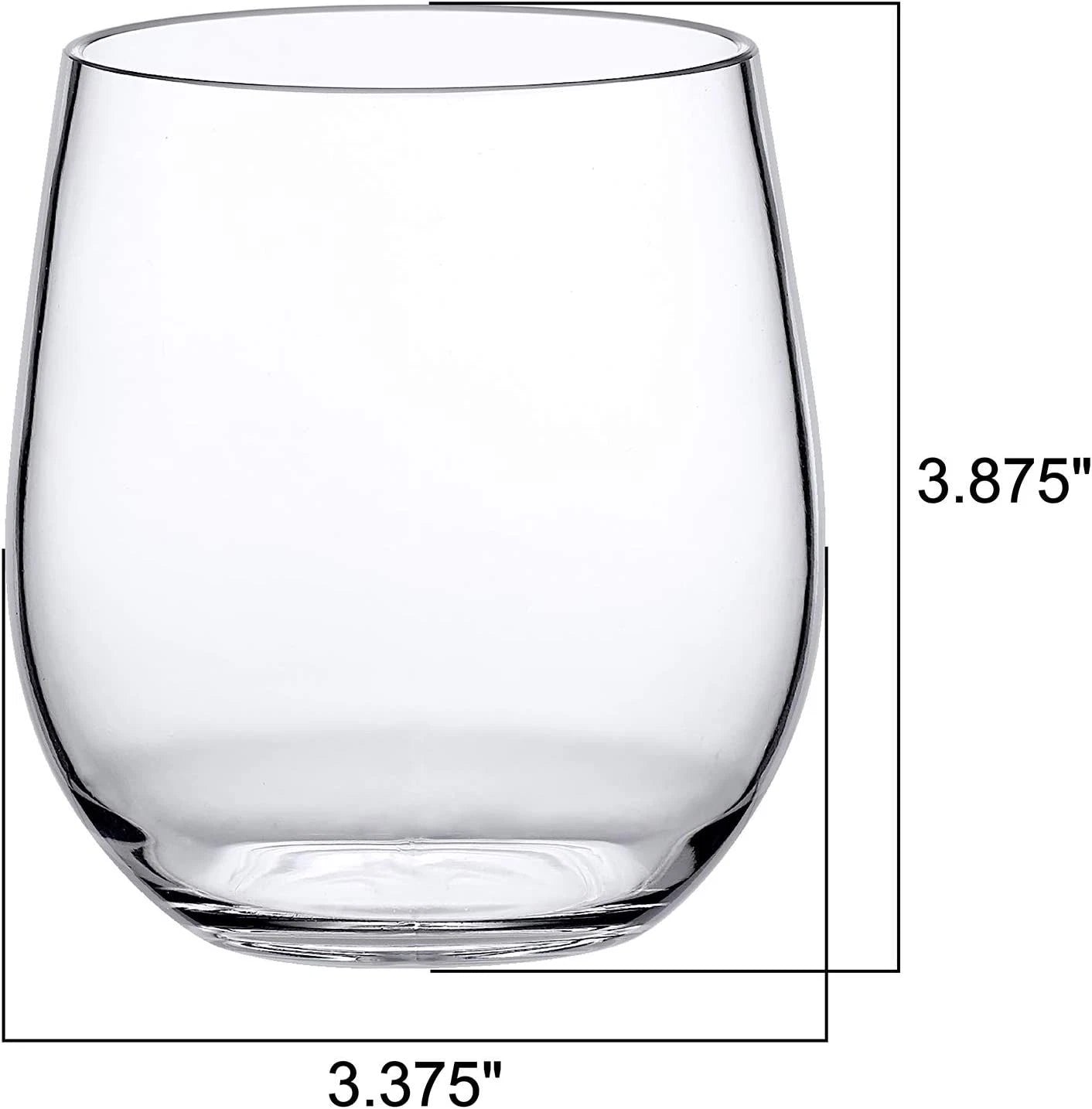 Amazing Abby - Cindy - 14-Ounce Unbreakable Tritan Wine Glasses (Set of Clear | eBay