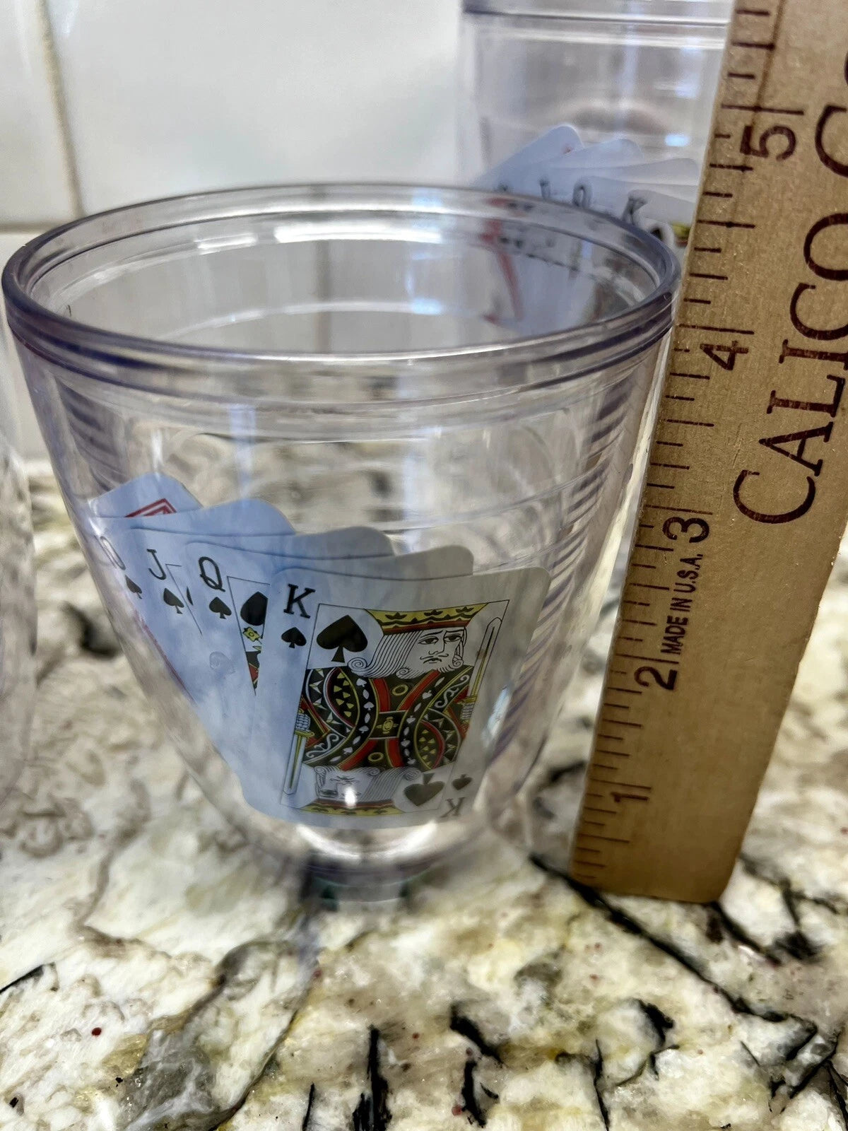 6 VTG NEW Insulated Clear Acrylic Bar Tumblers Interpur Poker Cards Hong Kong | eBay