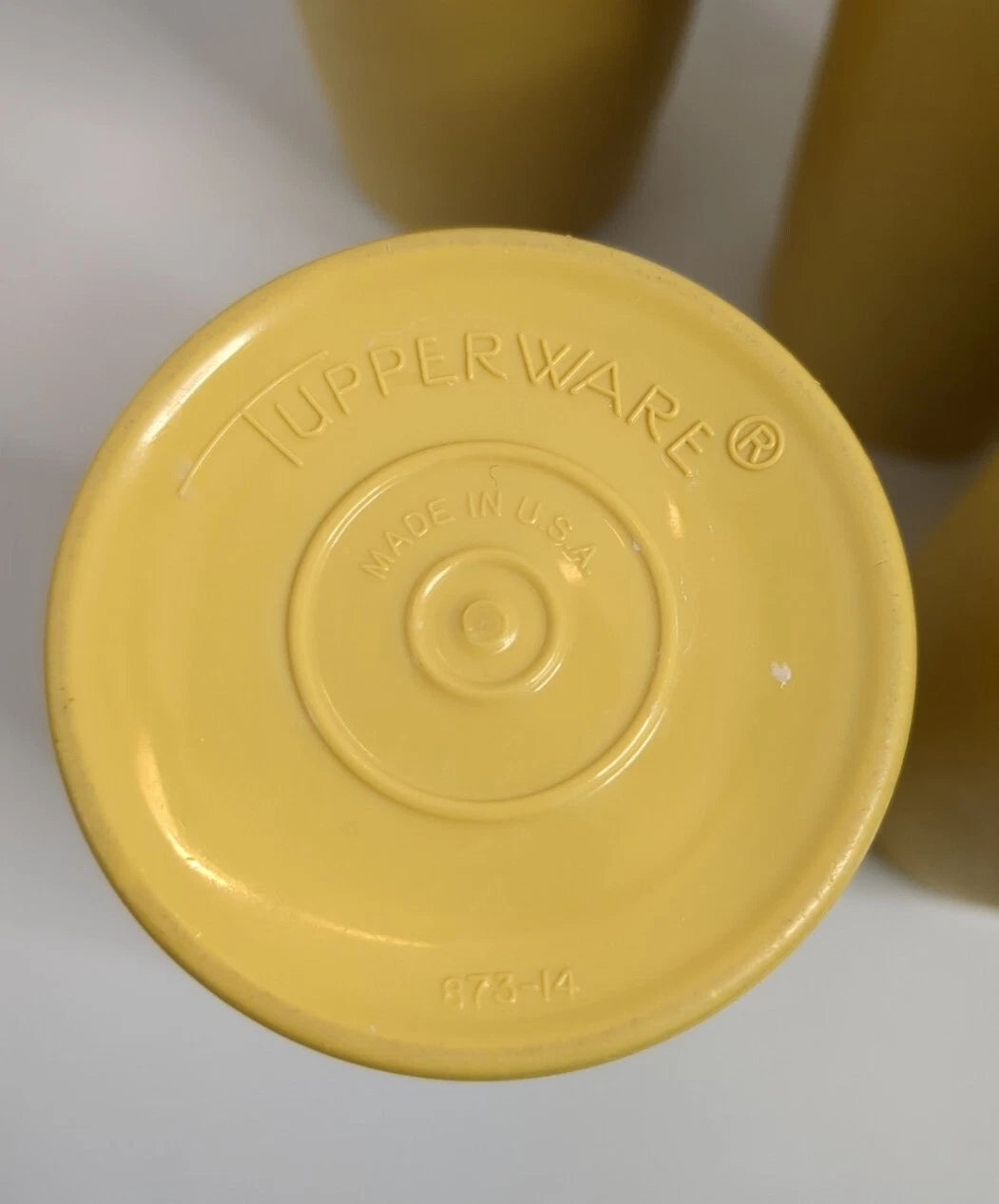 Vintage Tupperware Harvest Gold Yellow 5 1/4" Tumblers Set of 6 USA 873-14 | eBay