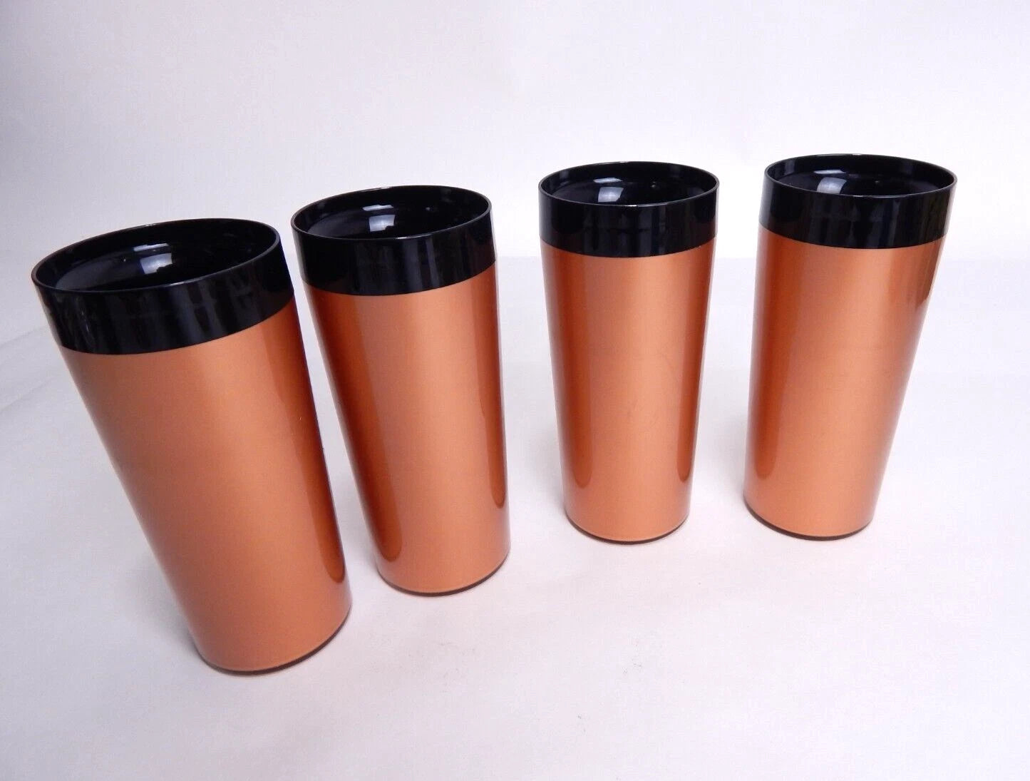 Vintage Lot Of 4 Black & Gold 12 Oz. NFC Insulated Tumblers Cups 6 1/2” Tall | eBay