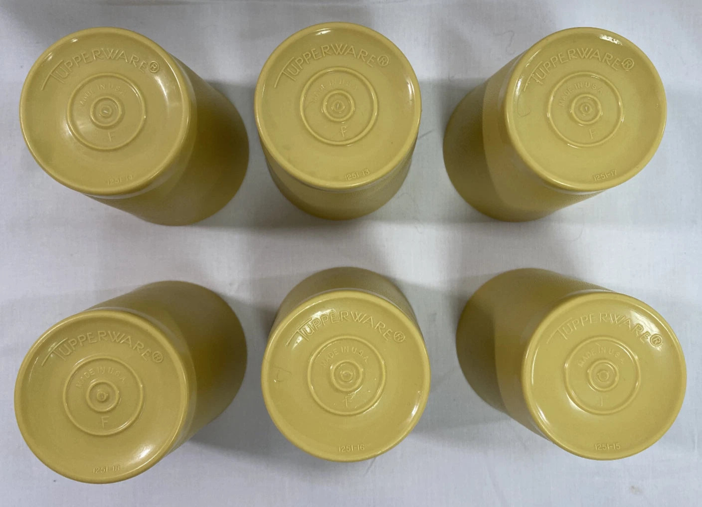 Tupperware Tumblers~3.25"~6 oz. Kids Juice Cups #1251 Harvest Gold Set Of 6~VGUC | eBay