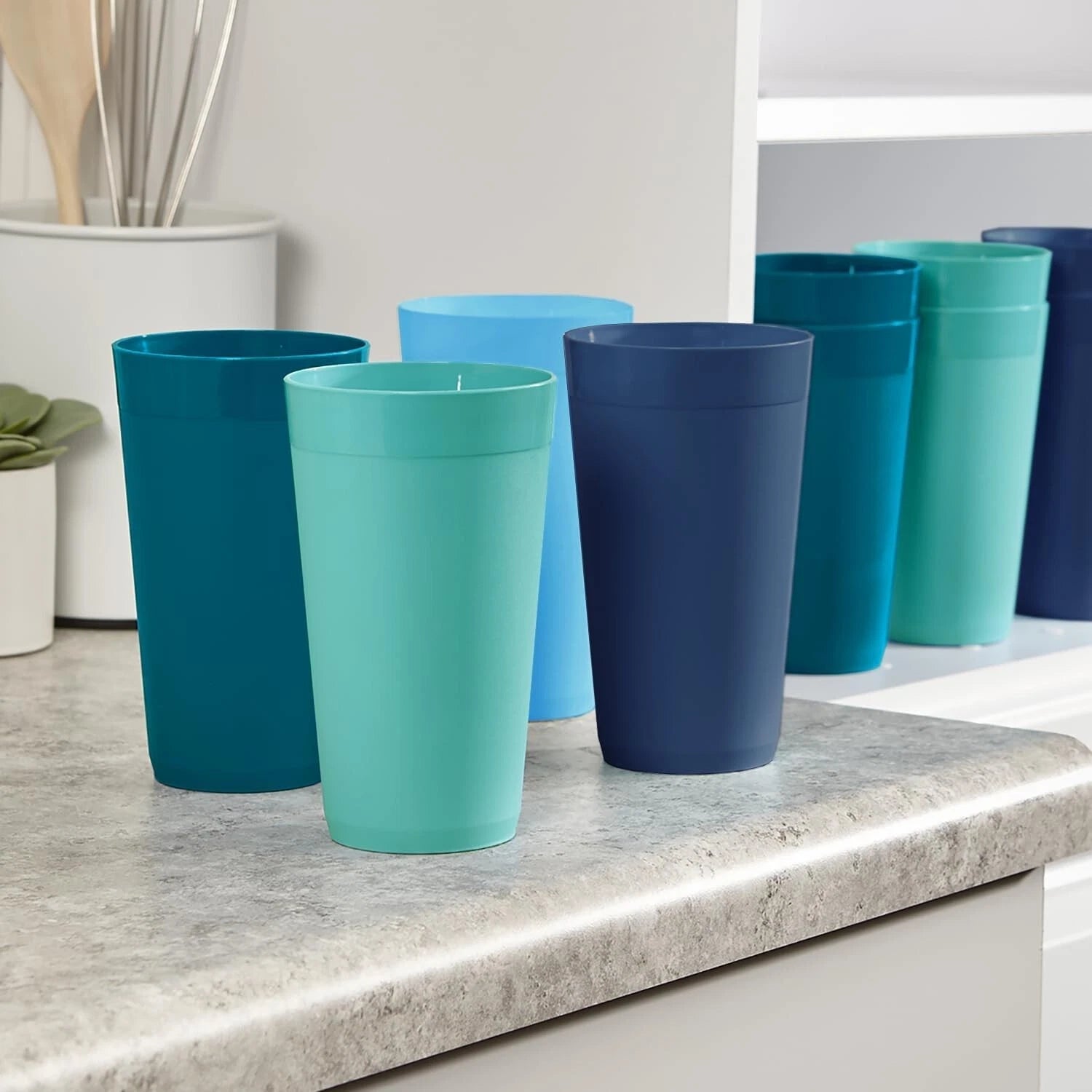 Reusable 20oz Coastal Tumblers - Perfect for Home Entertaining - Pack of 12 | eBay