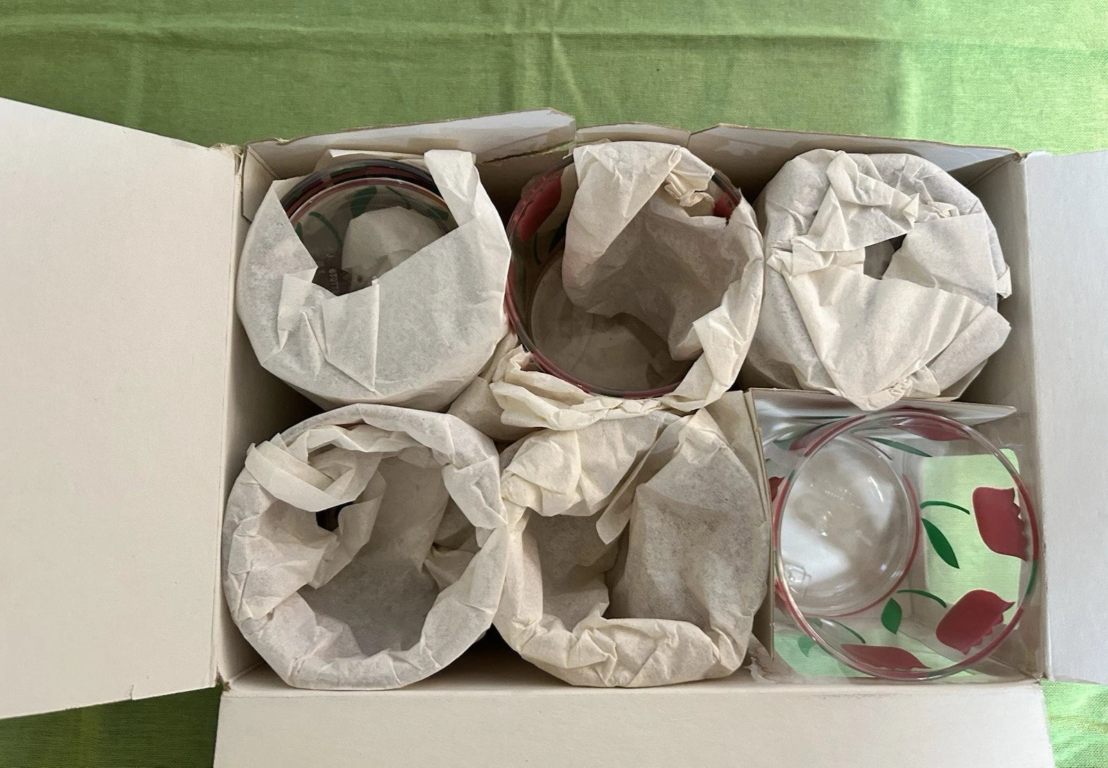 Vintage H J Stotter Set Of 6 Acrylic Tumblers Dark Pink Tulips Original Box | eBay