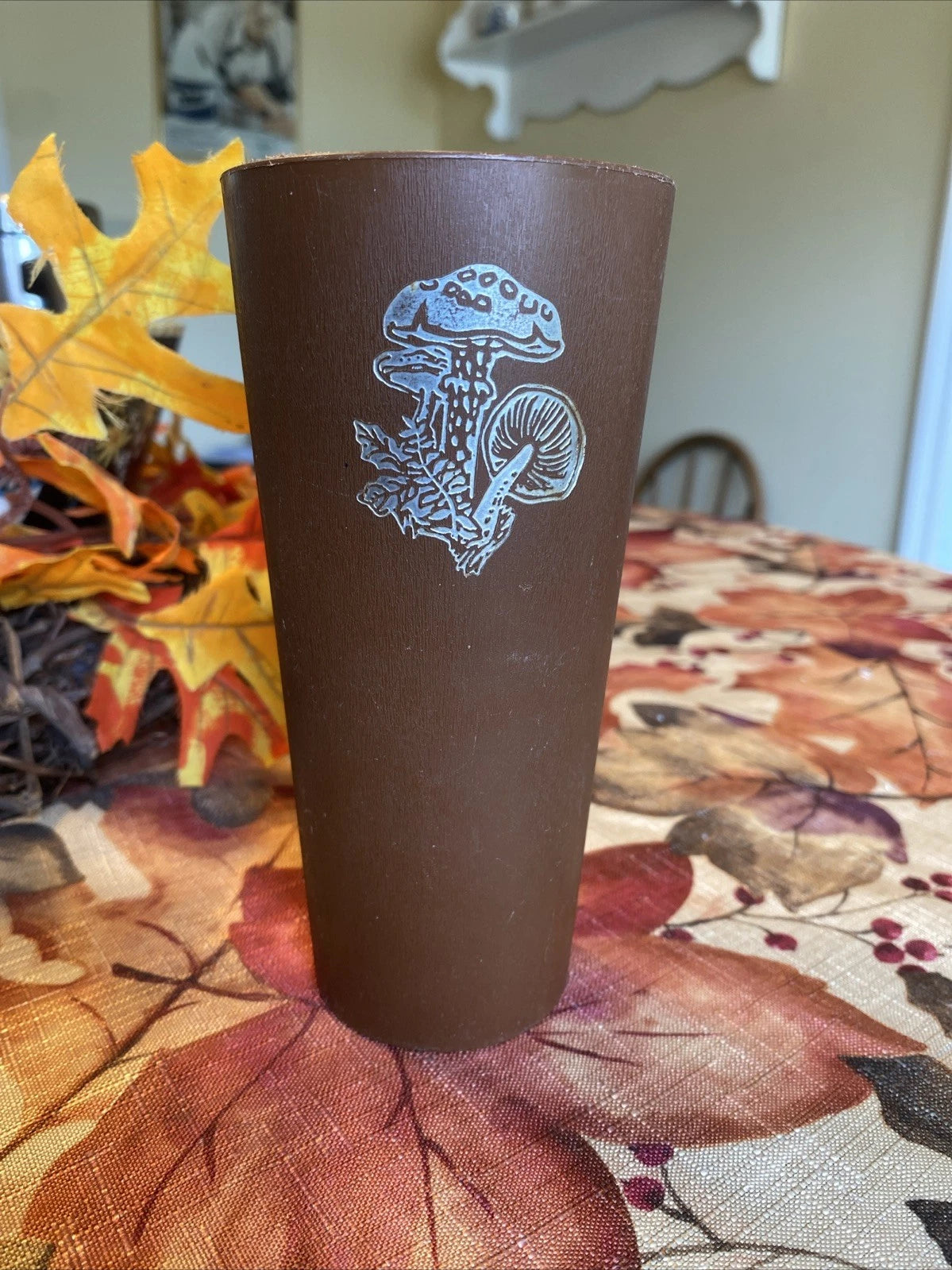 Vintage Gold Mushrooms 1970s Brown Plastic Cups Set of 4 NASCO Tumblers | eBay