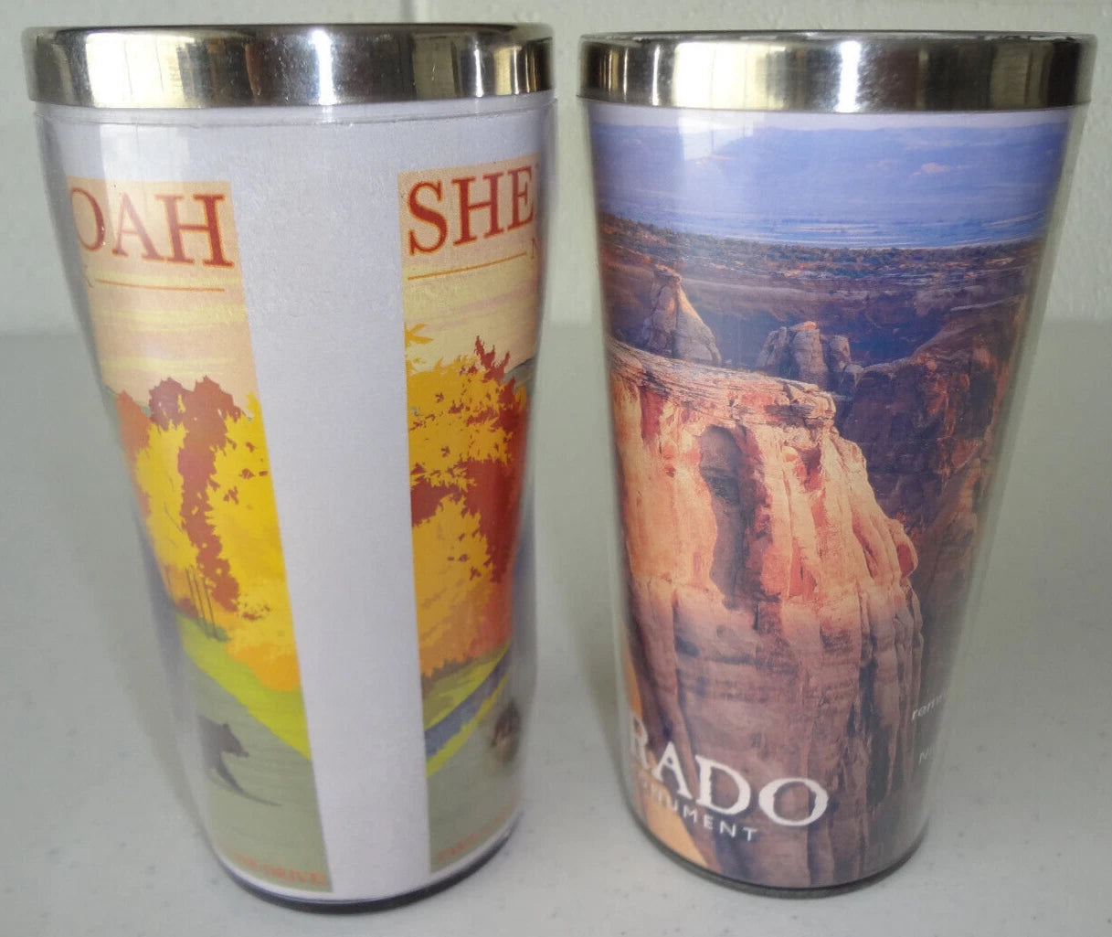 SHENANDOAH NATIONAL PARK + COLORADO NATIONAL MONUMENT 2x DRINK CUP SET SOUVENIR | eBay