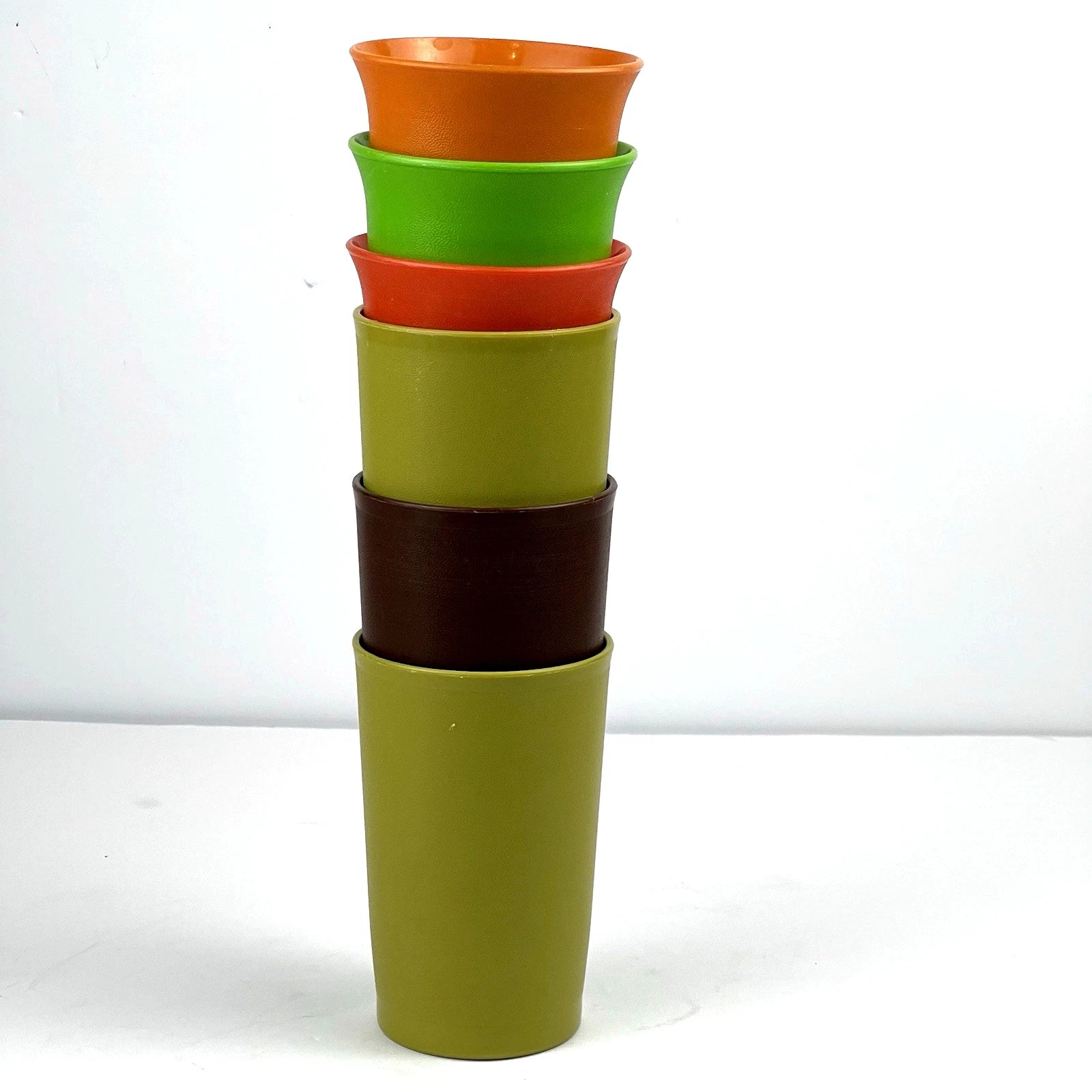 Vintage Tupperware Tumblers Cups Mixed Lot Set of 6 Fall Colors | eBay