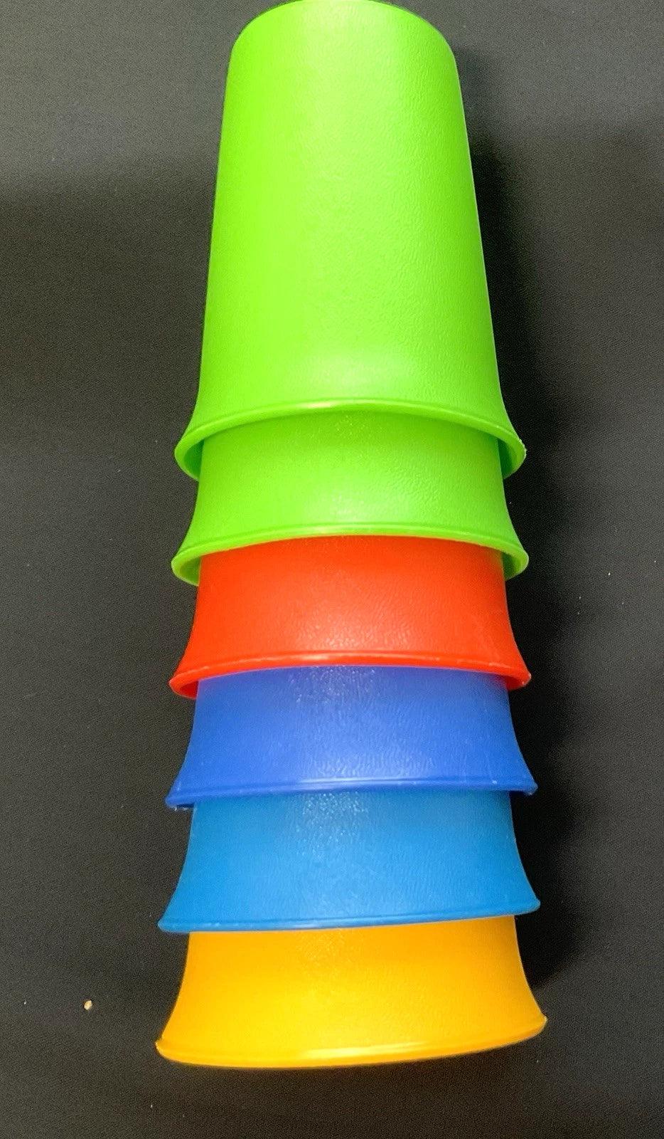 Vintage Tupperware Bell 7 OZ Tumblers #109 Set of 6 Blue Green Red Yellow EUC | eBay