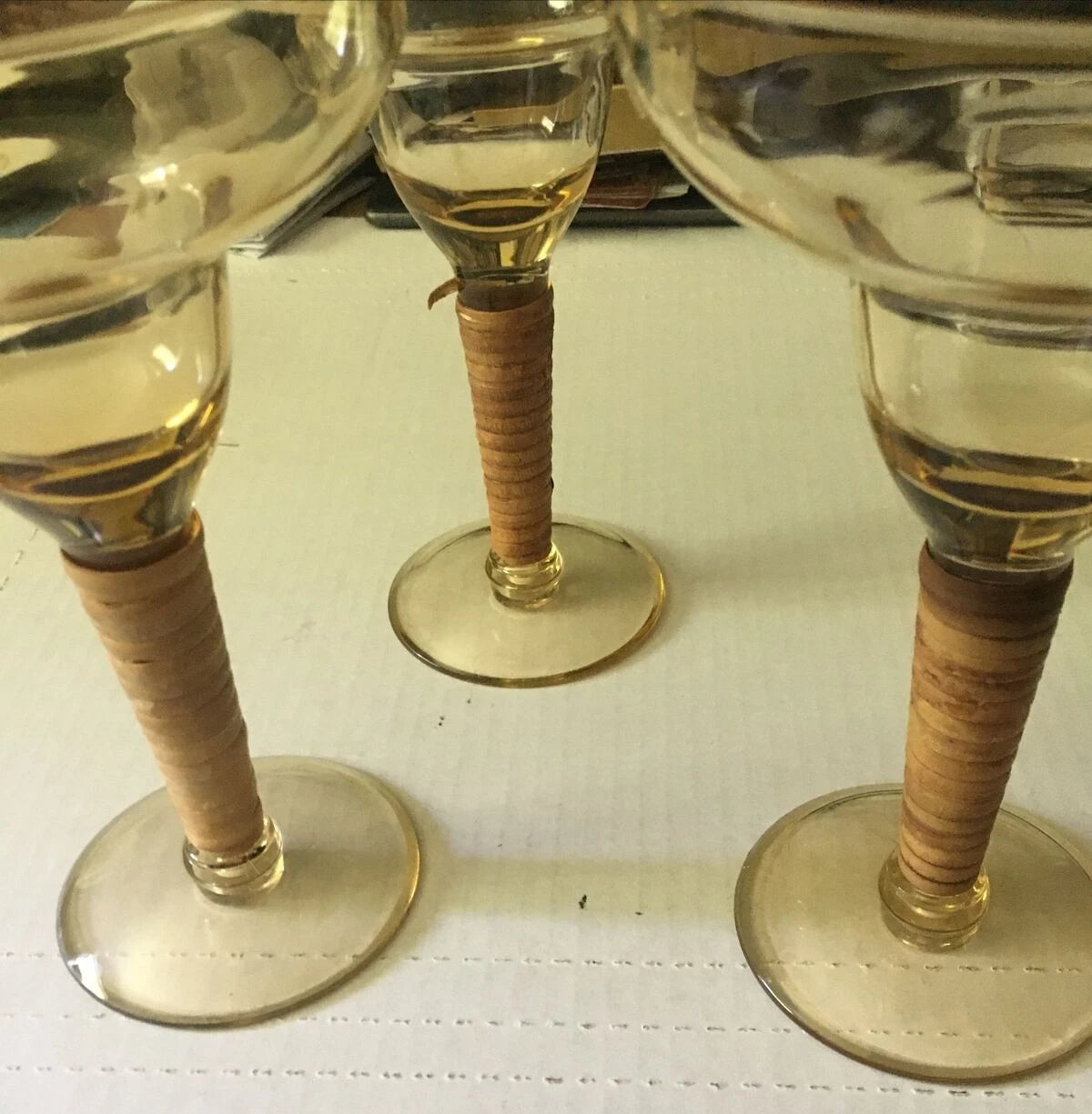 Set Of 6 Outdoor Glasses - 3 Martini/3 Margarita - Wrapped Stems | eBay