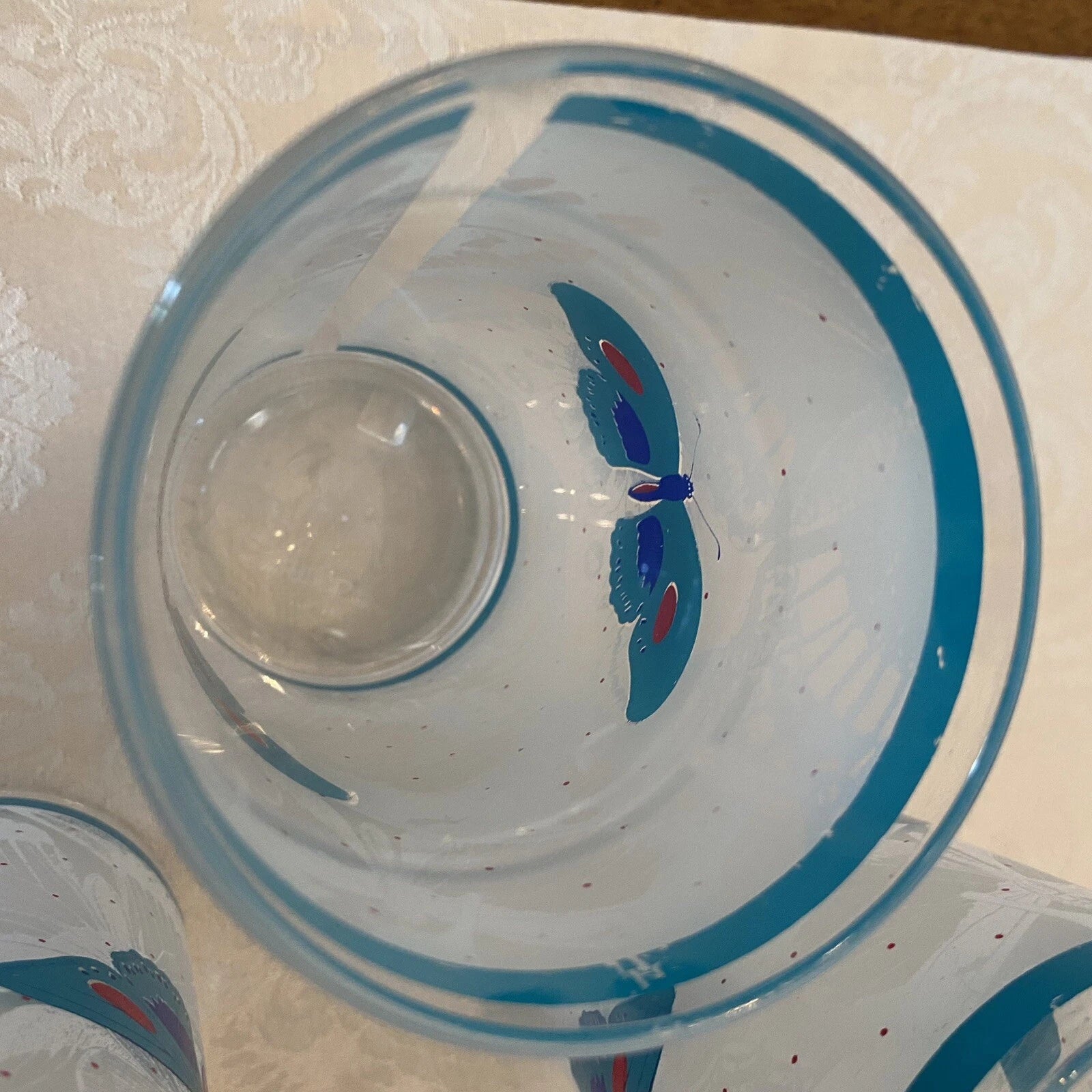 MCM Stotter Company Plastic Tumblers Cups Set of 6 Moth Butterflies Retro 1970s | eBay