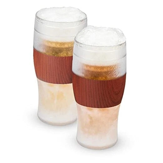 Freeze, Frozen Mugs, Freezable Pint Set, Beer Keep Your Drinks Set of 2 Wood | eBay