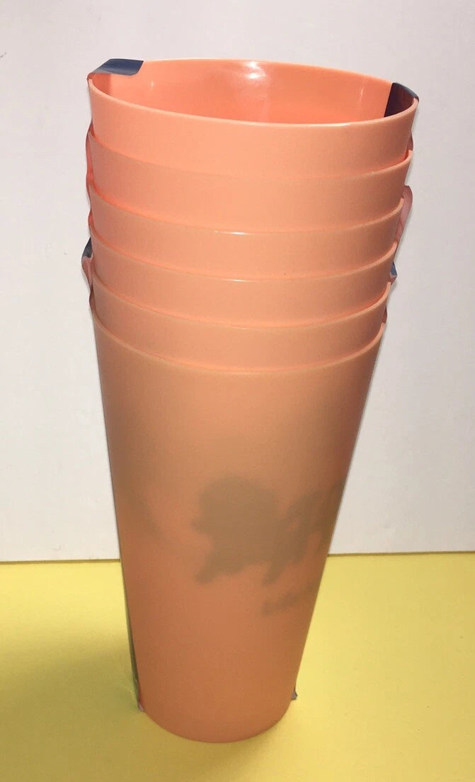 LIFE IS GOOD ORANGE BEACH DESIGN 6 PK PLASTIC CUPS 34Ozs NWT | eBay