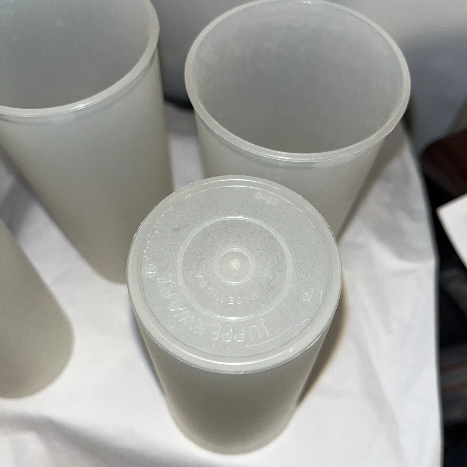 Vintage Tupperware 12 Oz Frosted Clear 6” Tumblers Cups #115 Lot Of 4 | eBay