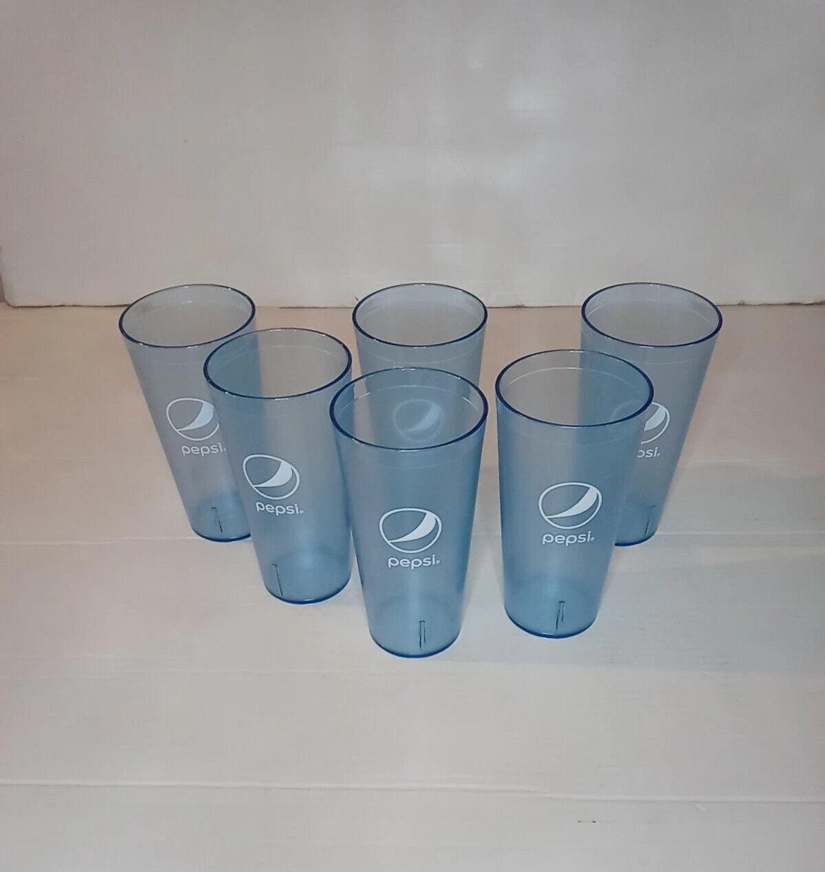 New Pepsi Cola Restaurant Ice Blue Plastic Tumblers Cups Glasses 32oz | eBay