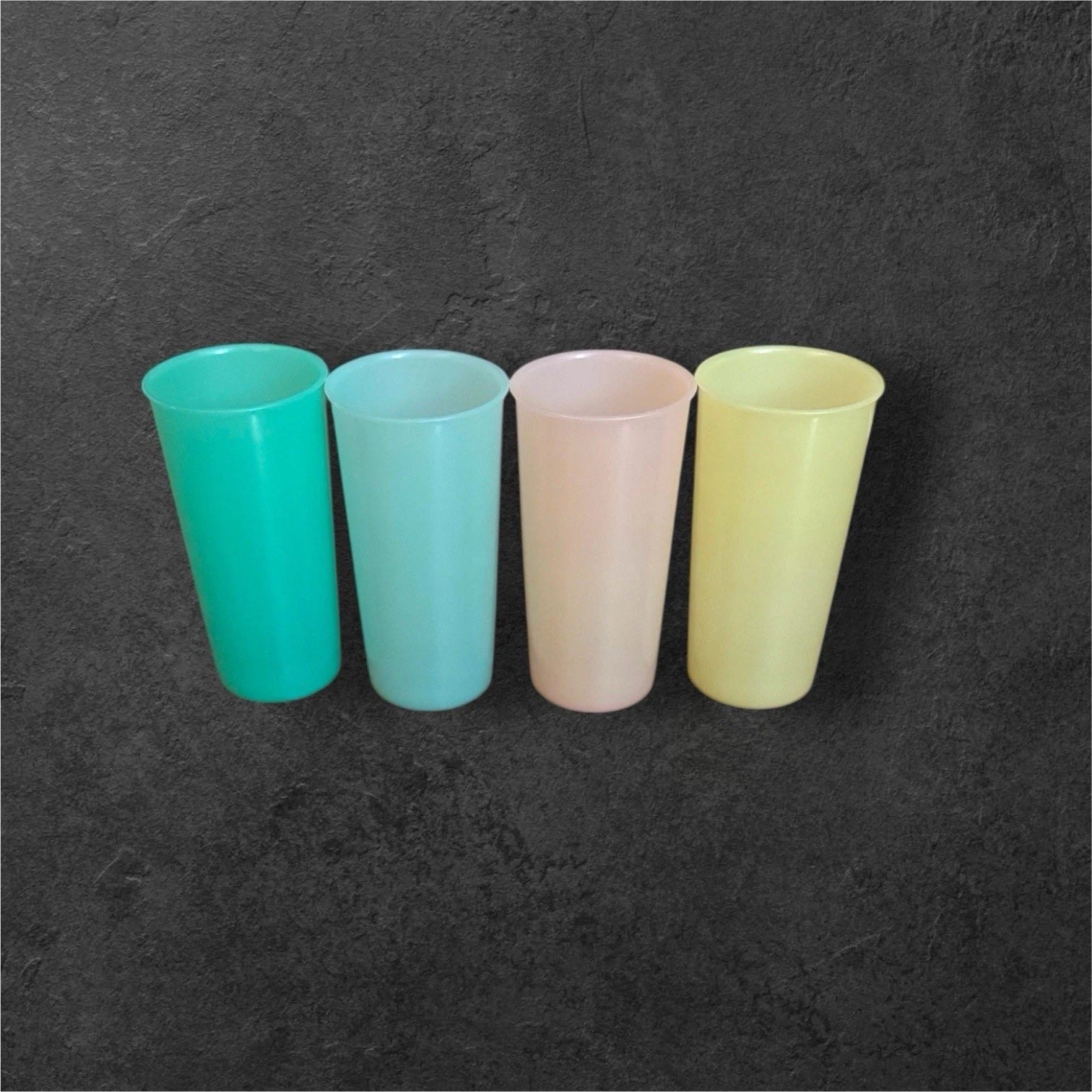 Vintage Made In USA Set of 4 Tupperware Stackable Pastel Juice Cups 6 oz. | eBay