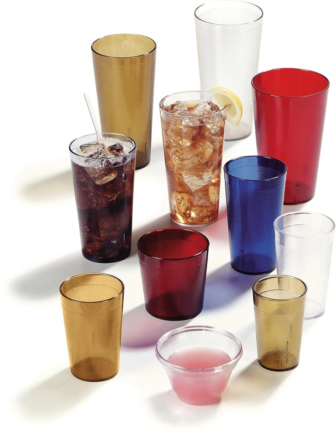 Stylish Amber Stackable Tumbler Set - 16oz Break-Resistant Plastic (6 pk) | eBay