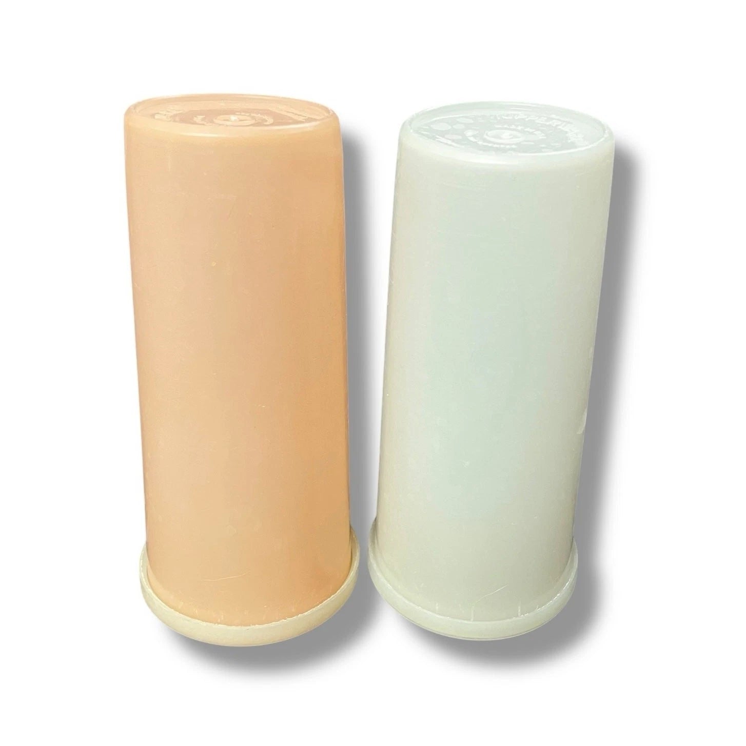 Vintage Tupperware Tumblers Peach White with Lid Seal 115 USA 12 oz VTG Lot of 2 | eBay