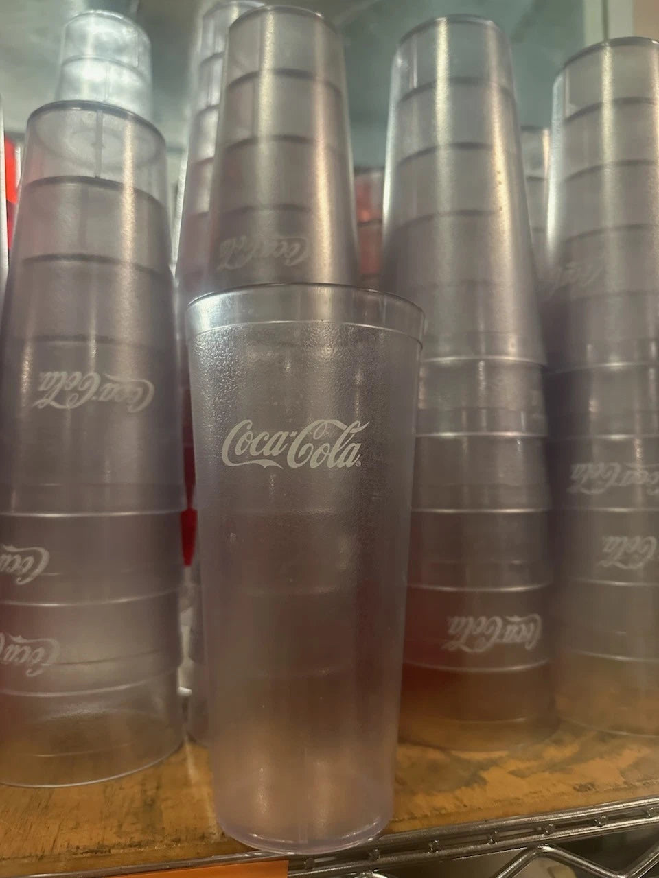 Set of 4 Coke Coca Cola Restaurant Red Plastic Tumblers Cups 24 oz | eBay