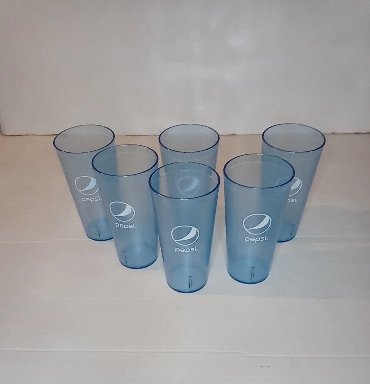 New Pepsi Cola Restaurant Ice Blue Plastic Tumblers Cups Glasses 32oz | eBay