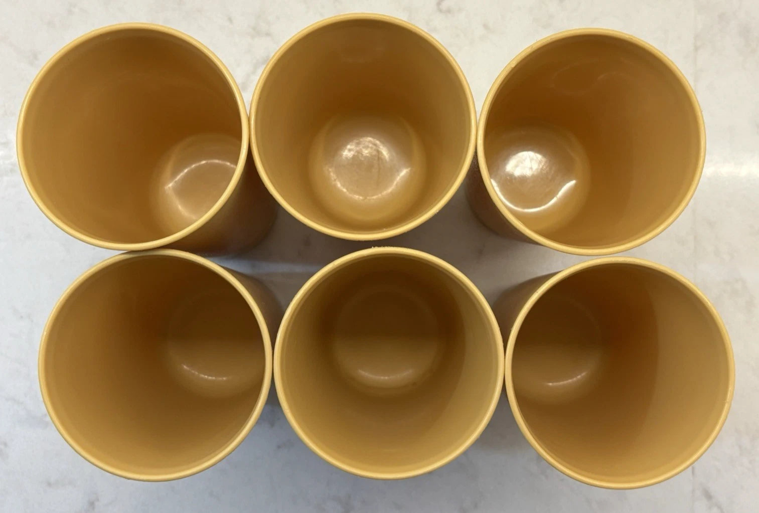 Vintage Tupperware 12 oz Harvest Gold Tumblers Cups #873 Lot of 6 | eBay