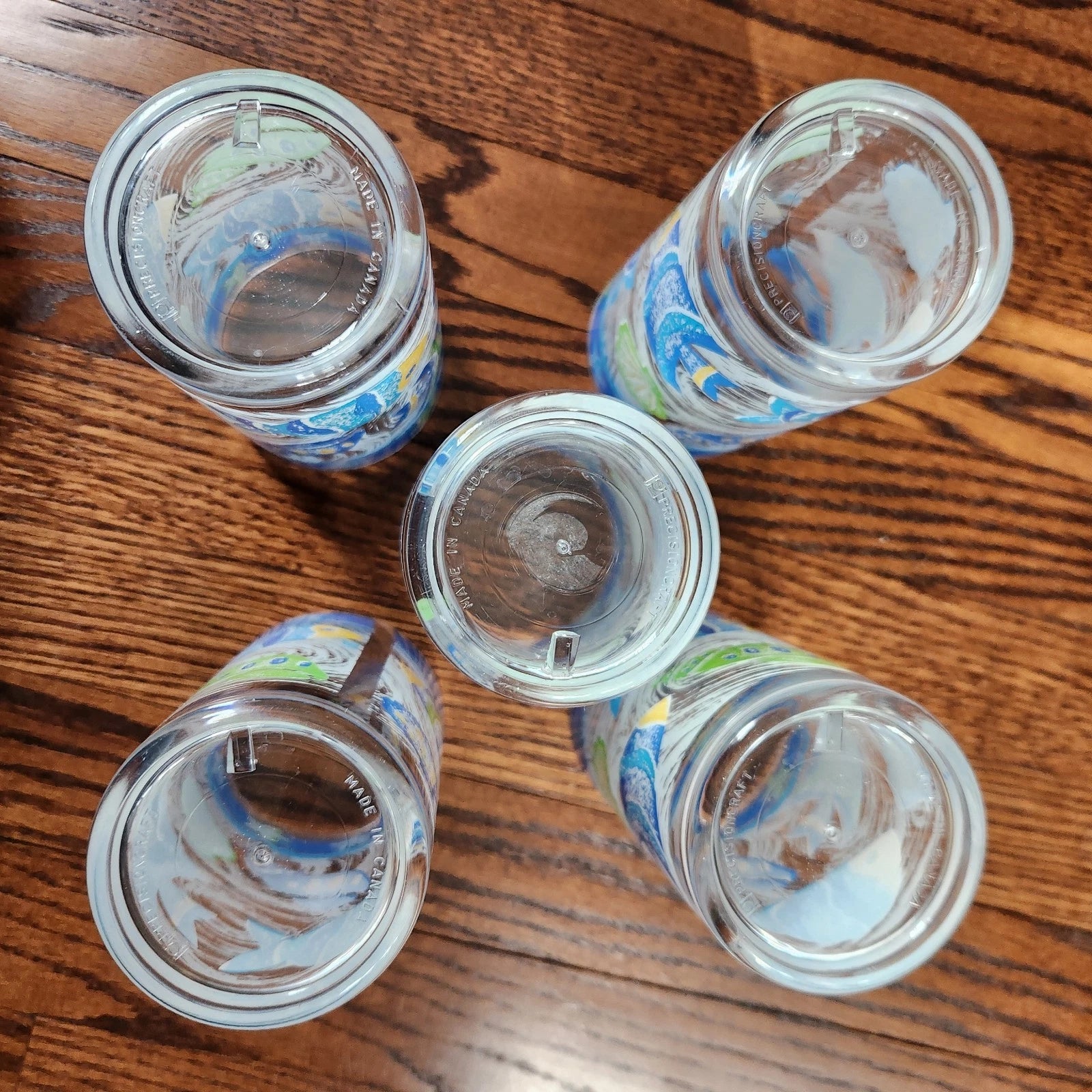 *5* Vintage Precisioncraft Sea Life Acrylic Tumbler 6" Ocean Fish Glasses Canada | eBay