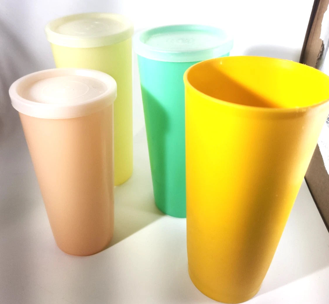 Vintage Lot of 6 Tupperware Pastel Tumblers/Glasses, 3-16oz, 2-6oz, 1- 9oz 1954 | eBay