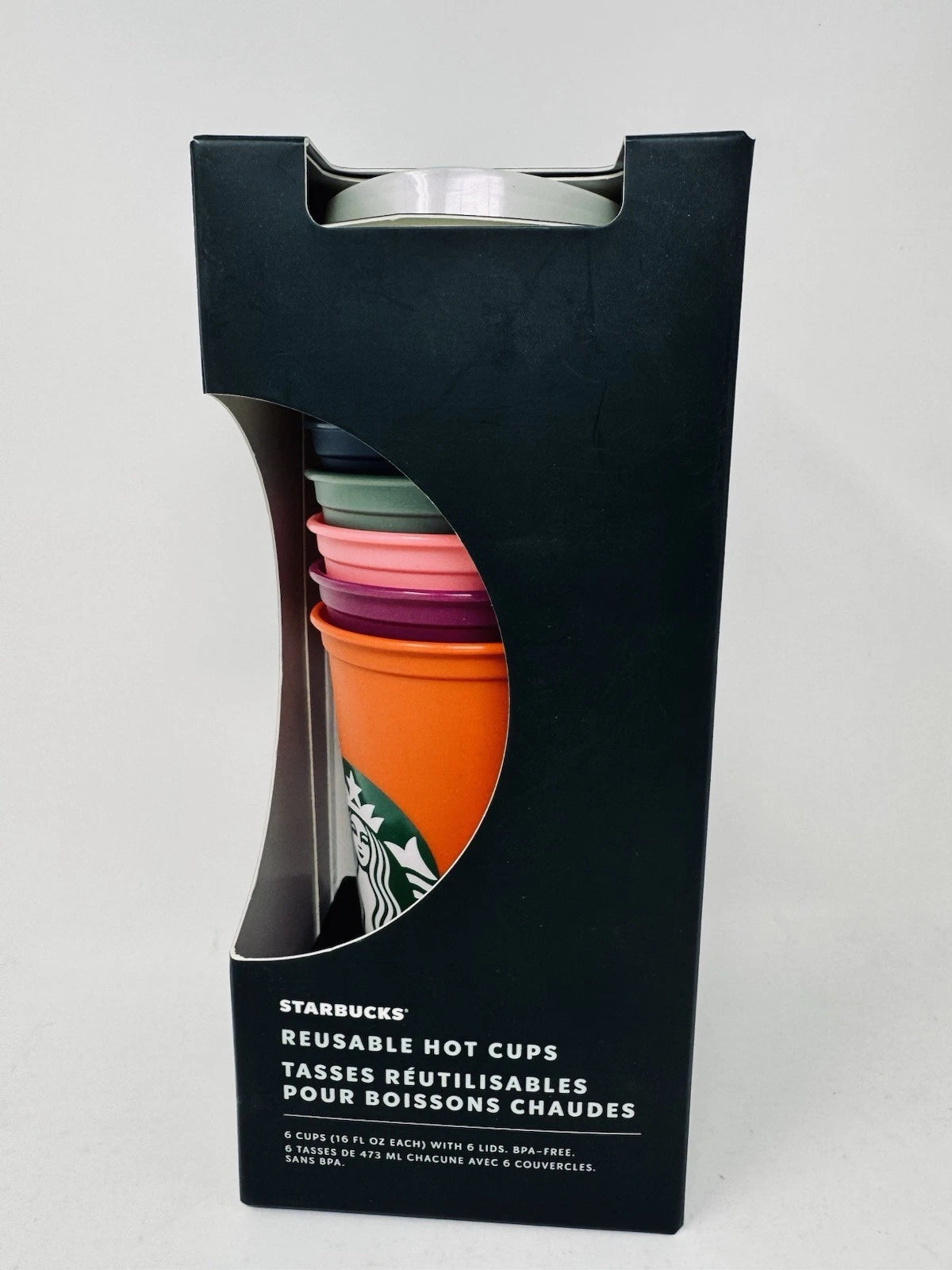 Starbucks Fall Colors 2022 Set Of 6 Reusable Hot Cups 16oz BPA Free | eBay