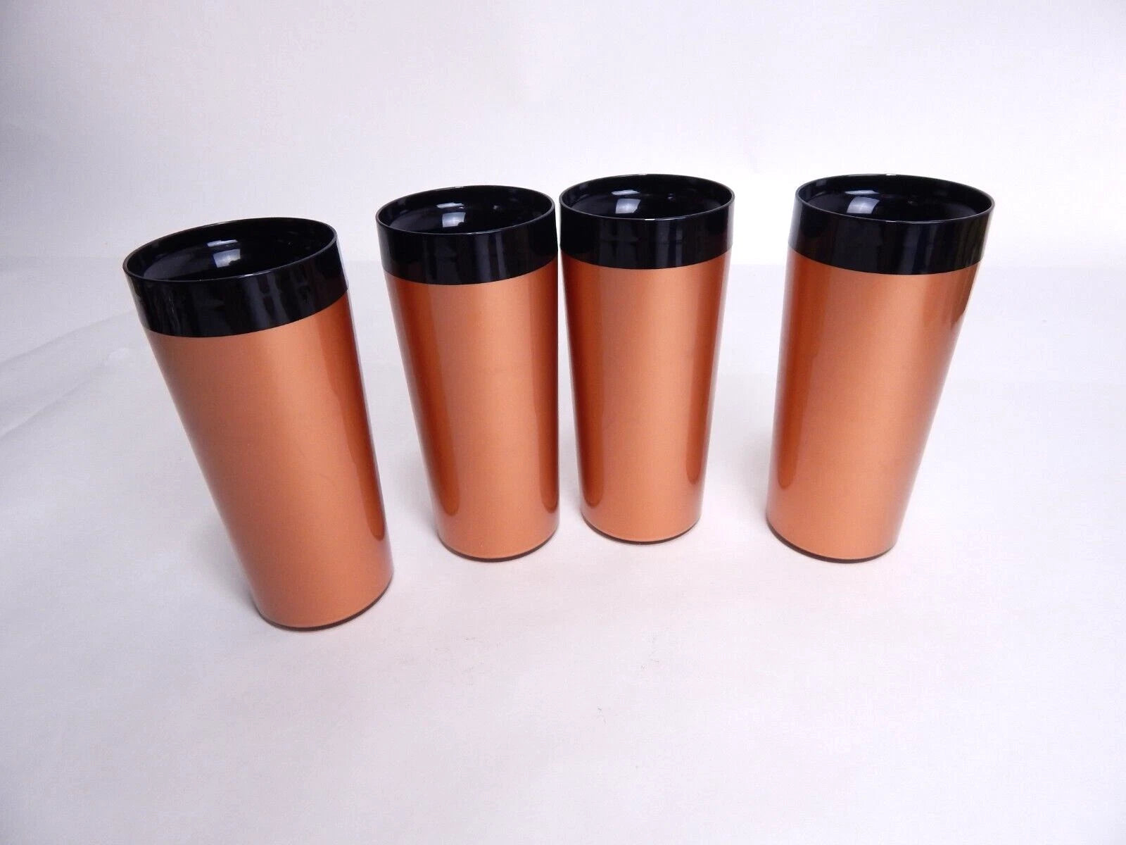 Vintage Lot Of 4 Black & Gold 12 Oz. NFC Insulated Tumblers Cups 6 1/2” Tall | eBay