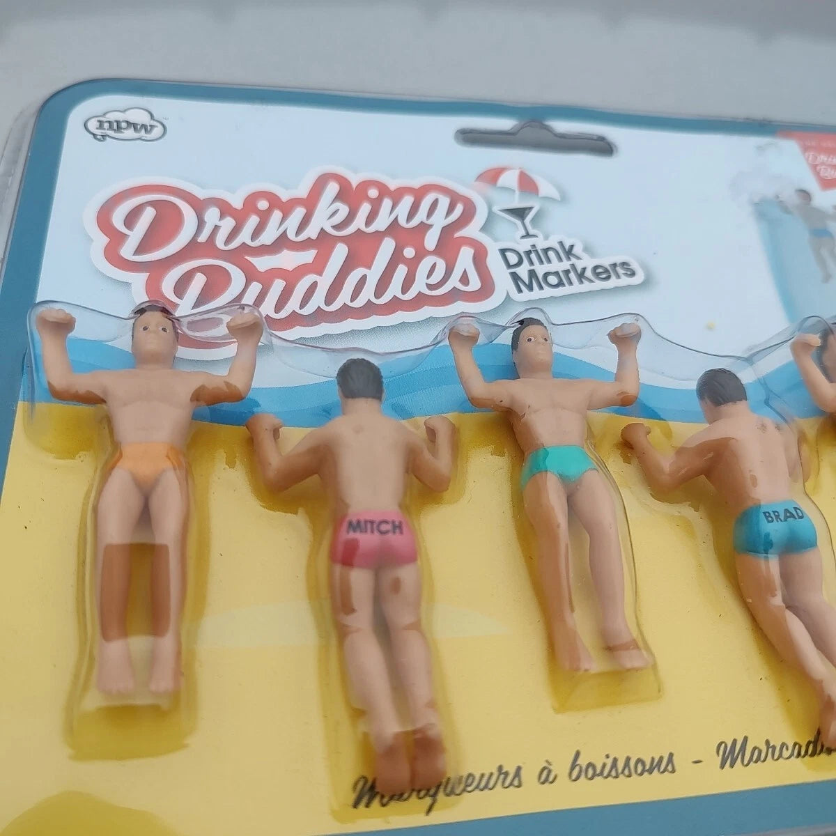 The Original Drinking Buddies Drink Markers Set of 6 Cocktail Hunks NEW Sealed | eBay