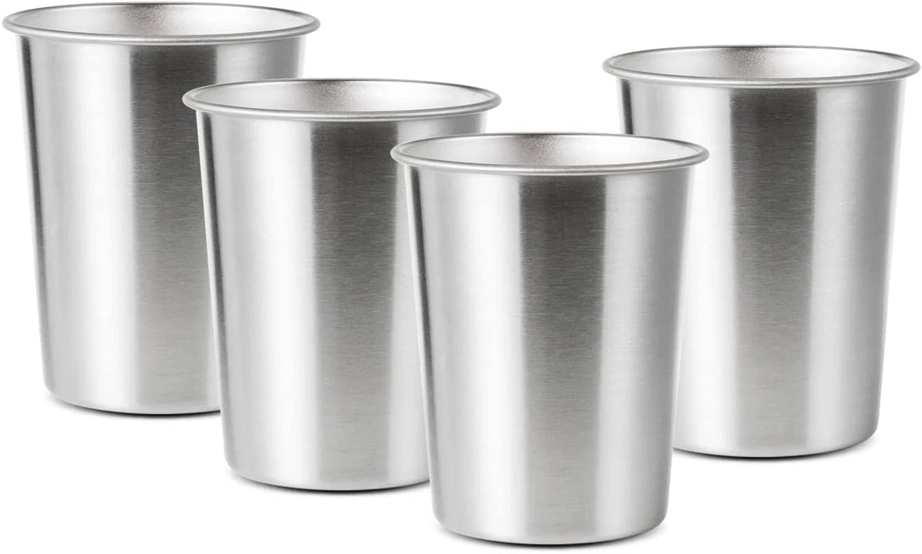4Pack 6Oz Small Stainless Steel Cups, BPA Free Healthy Pint Drinking Cups Metal | eBay