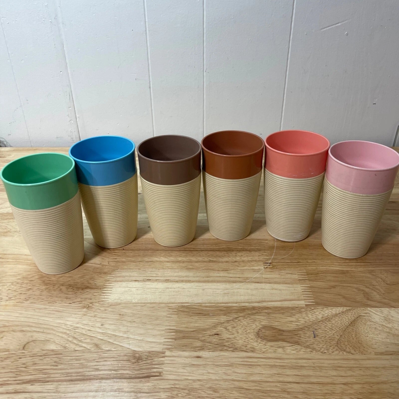 Vintage Thermo-Temp Raffiaware 12 Oz Cups Set of 6 cups | eBay