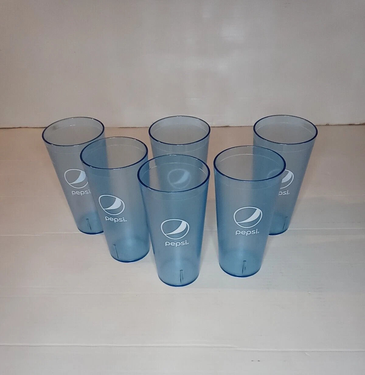 New Pepsi Cola Restaurant Ice Blue Plastic Tumblers Cups Glasses 32oz | eBay