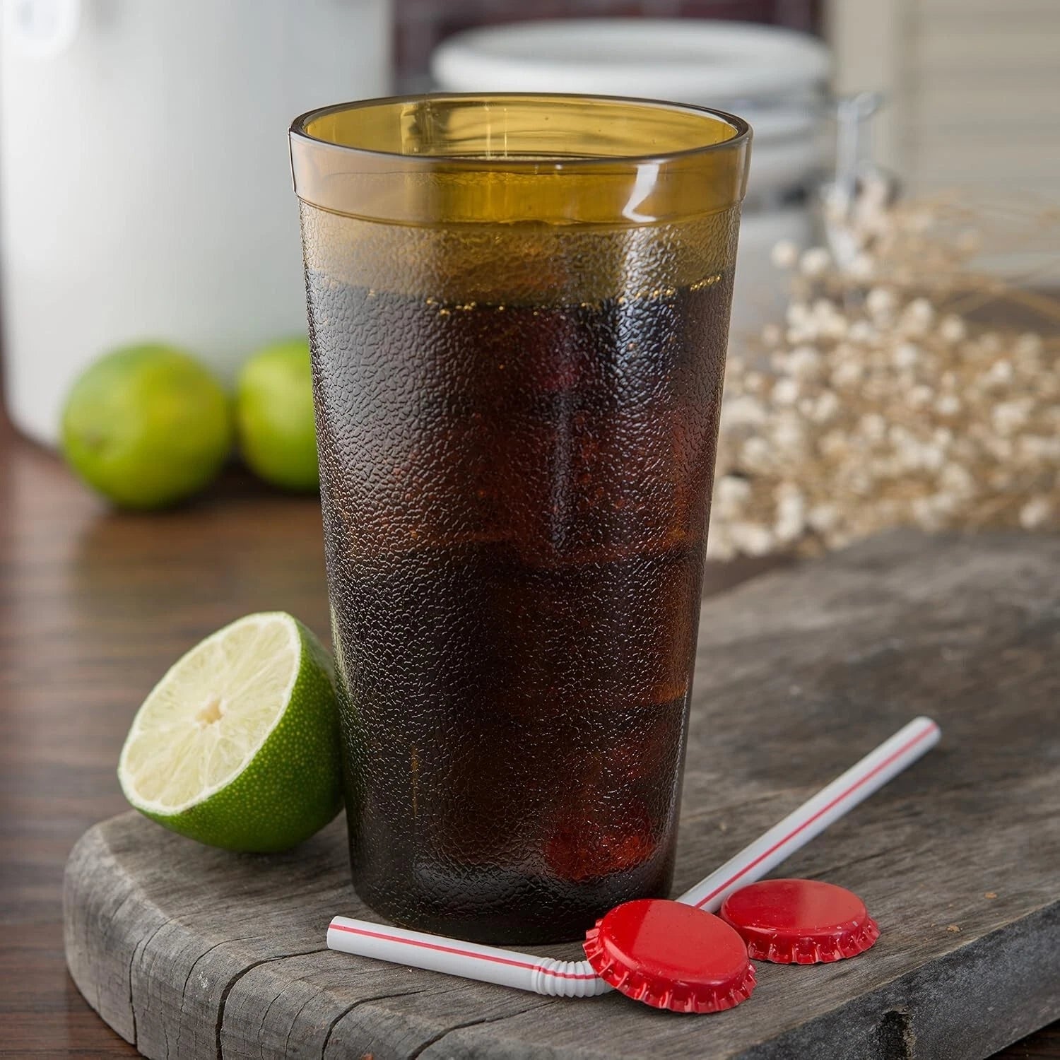 Stylish Amber Stackable Tumbler Set - 16oz Break-Resistant Plastic (6 pk) | eBay